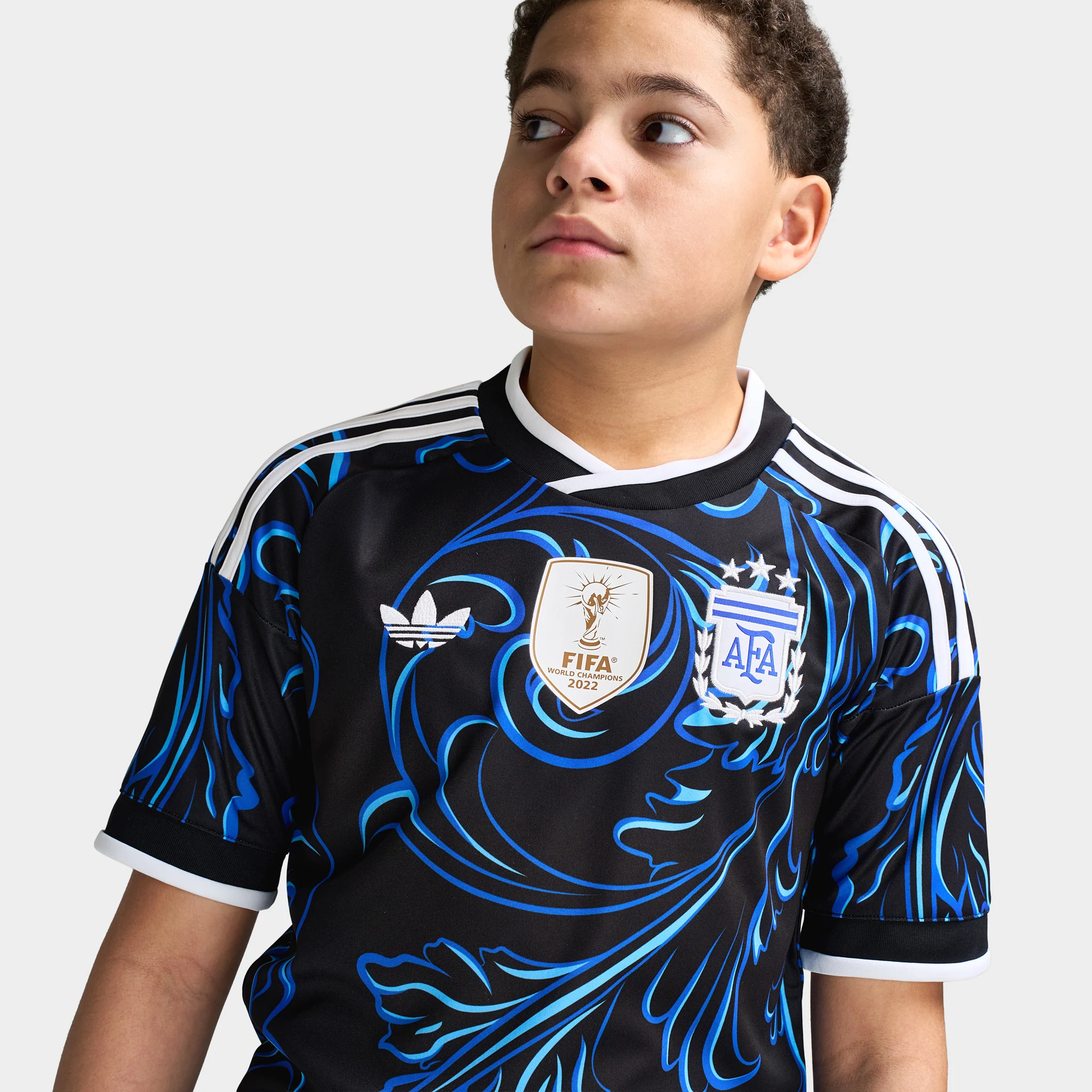 adidas Juniors' Argentina Replica Away Jersey / Black - Image 5