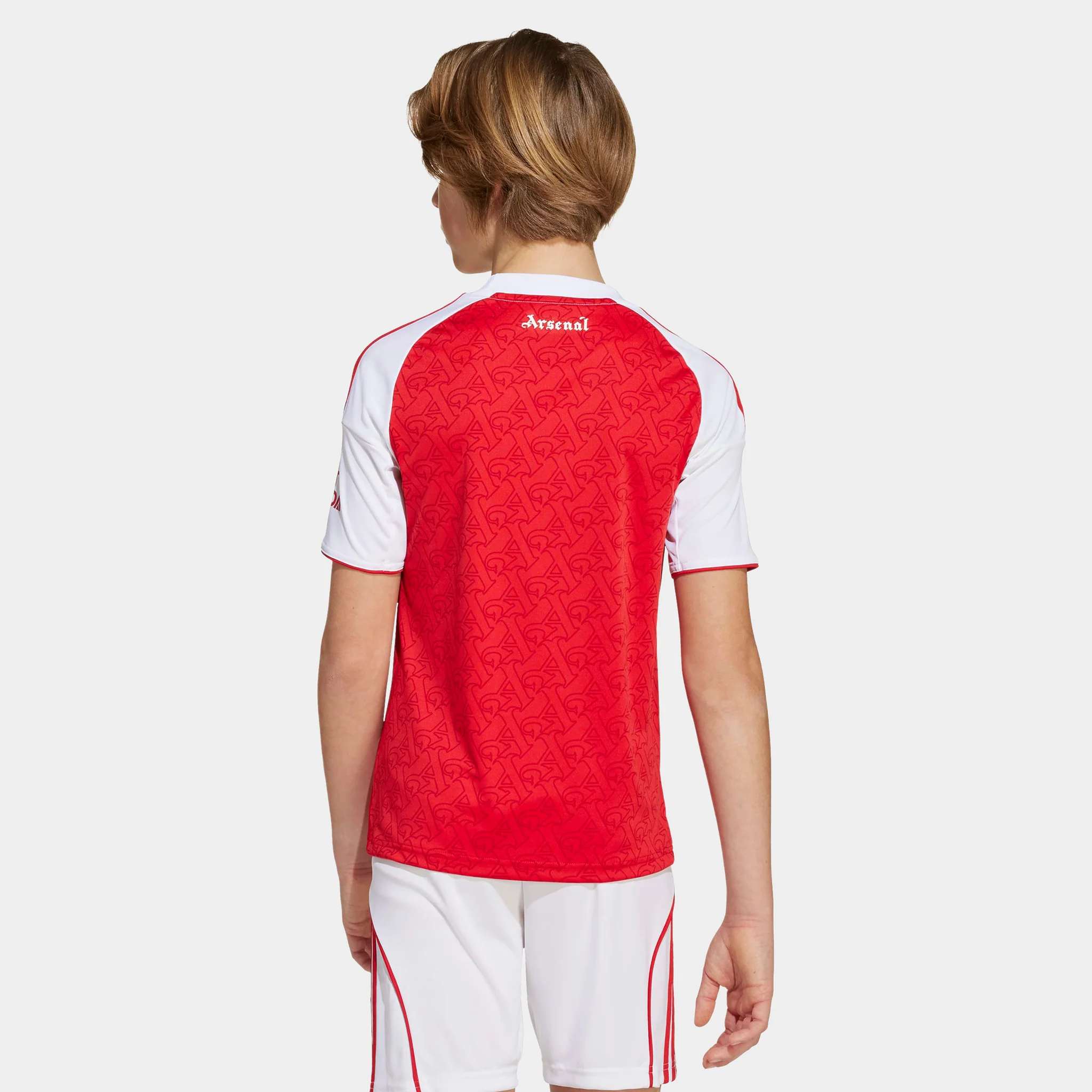 adidas Juniors' Arsenal FC 25/26 Jersey Youth Better Scarlet / White - Image 4
