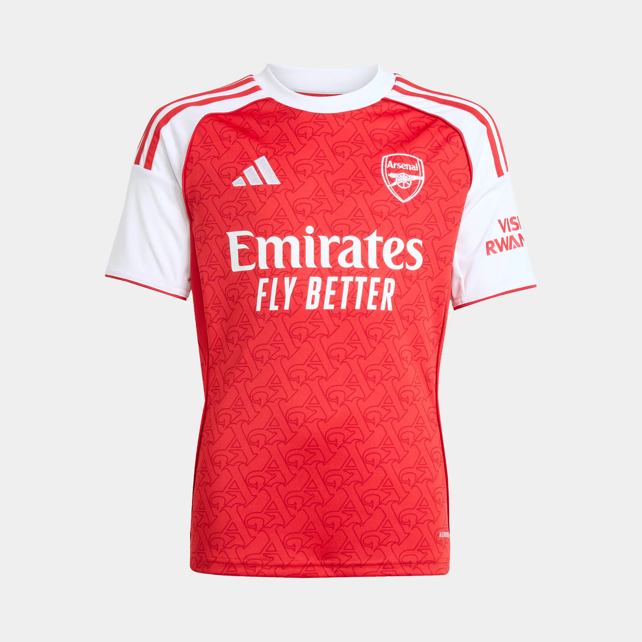 adidas Juniors' Arsenal FC 25/26 Jersey Youth Better Scarlet / White - Image 7