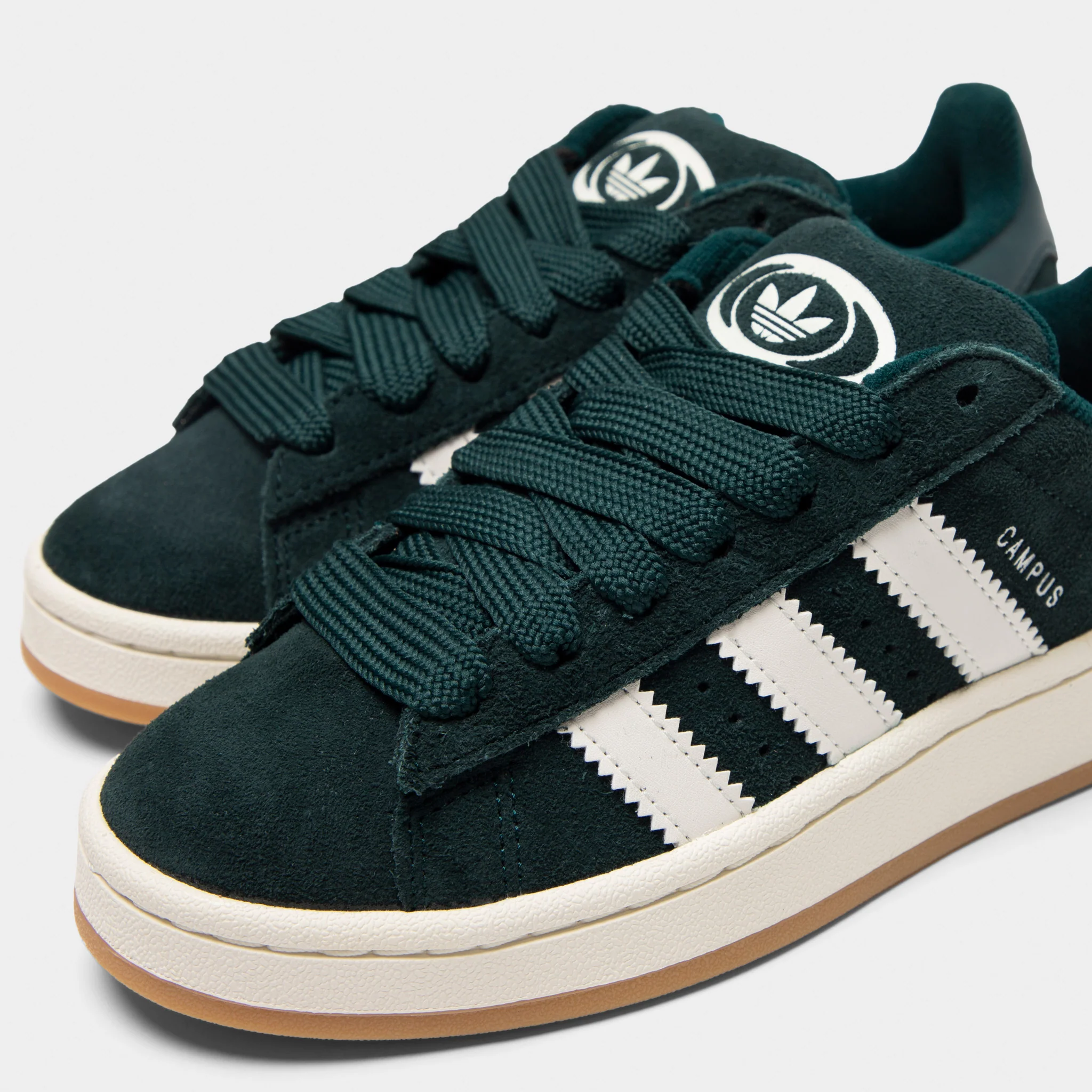 adidas Juniors' Campus 00s Aurora Ivy / White - Gum - Image 3