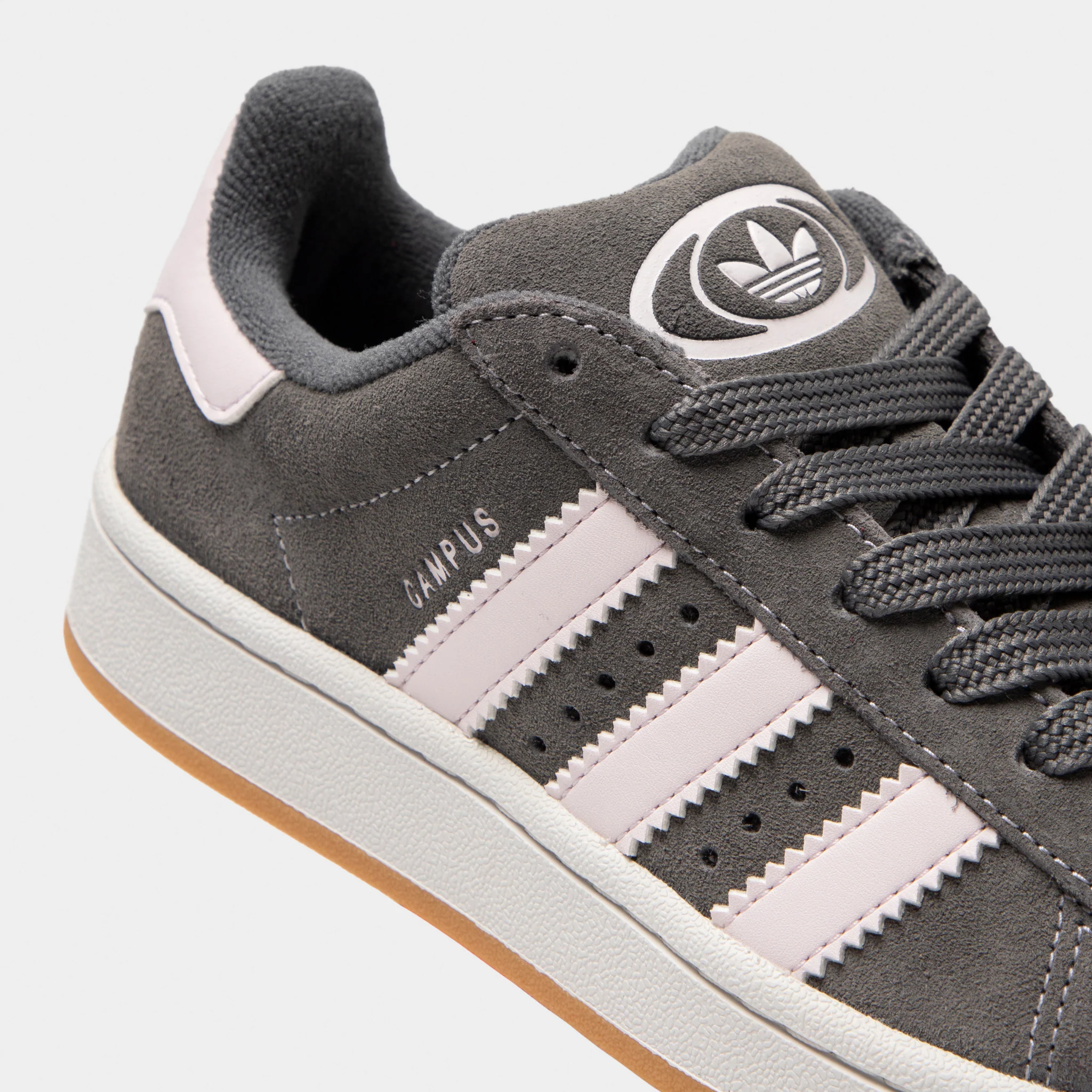 adidas Juniors' Campus 00s Grey / Almost Pink - Gum - Image 3
