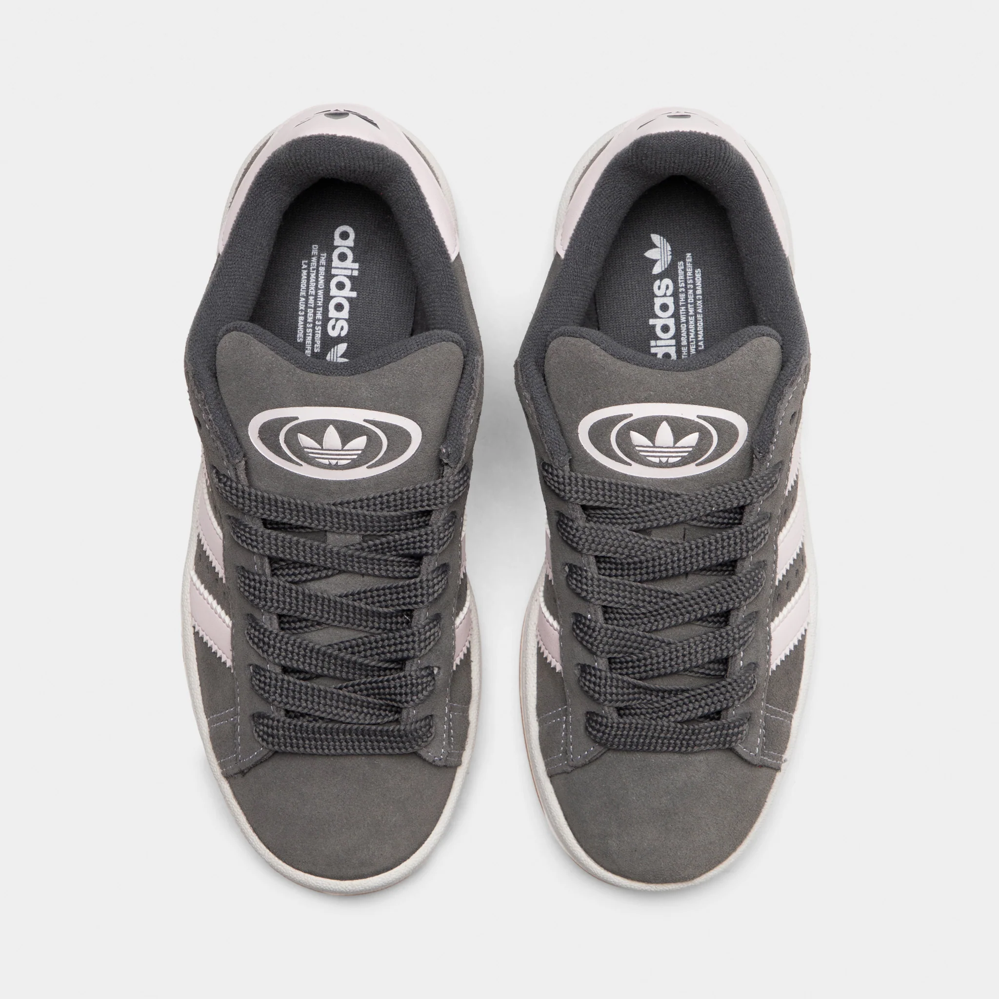 adidas Juniors' Campus 00s Grey / Almost Pink - Gum - Image 5
