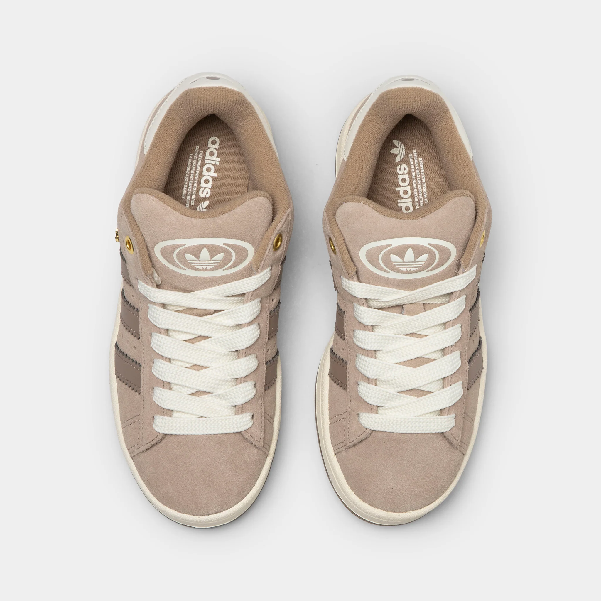 adidas Juniors' Campus 00s Trace Khaki / Chalky Brown - Off White - Image 5