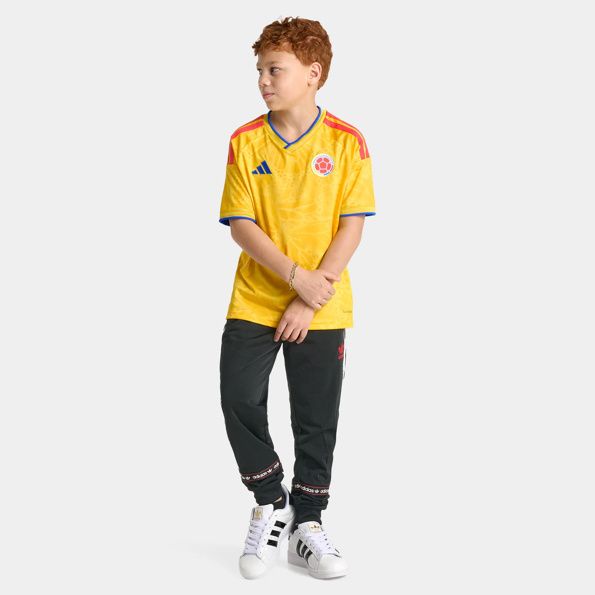 adidas Juniors' Colombia Replica Home Jersey / Yellow - Image 6