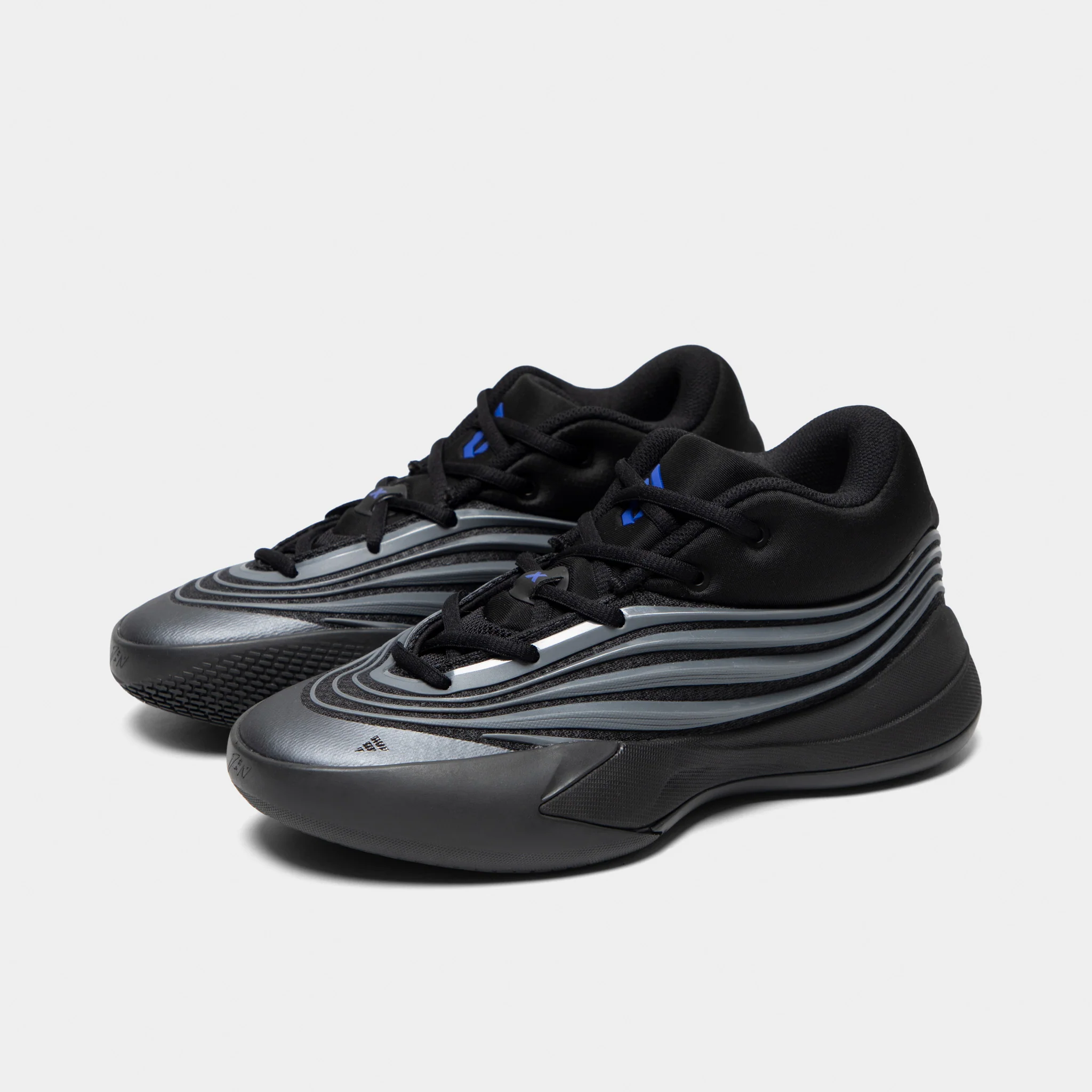 adidas Juniors' Dame X Core Black / Iron Metallic - Lucid Blue - Image 2
