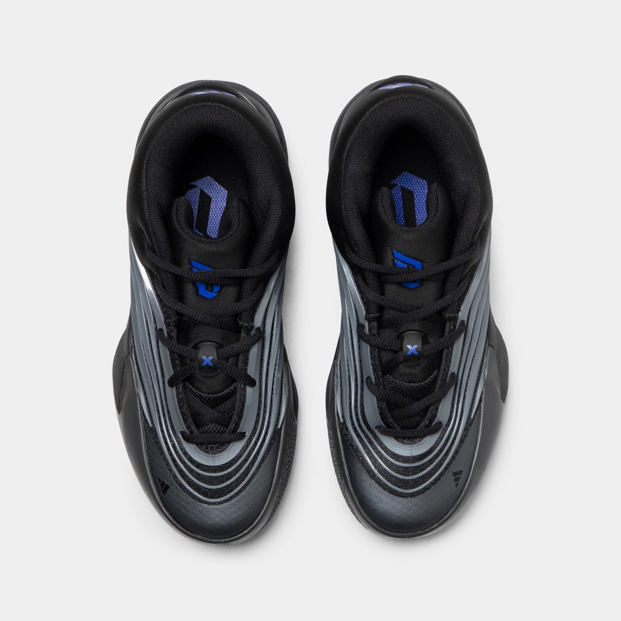 adidas Juniors' Dame X Core Black / Iron Metallic - Lucid Blue - Image 5