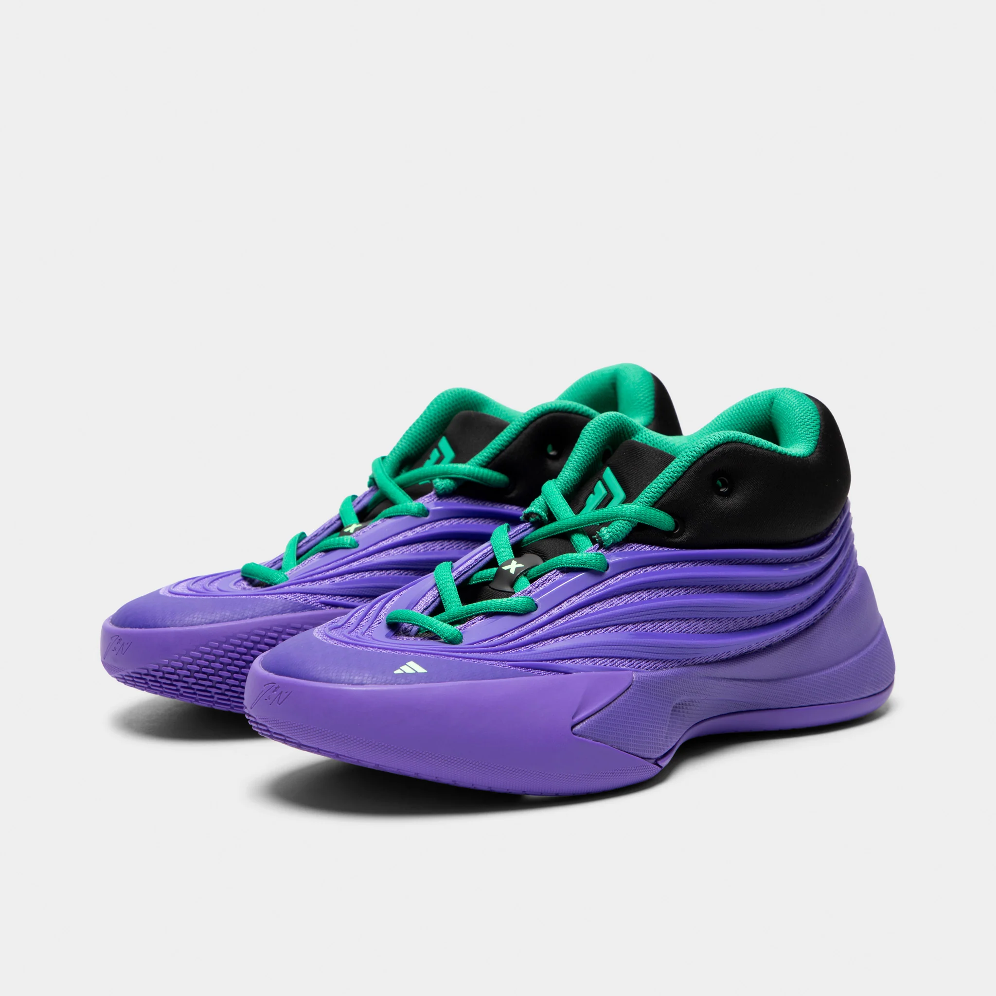 adidas Juniors' Dame X Purple Rush / Black - Court Green - Image 2