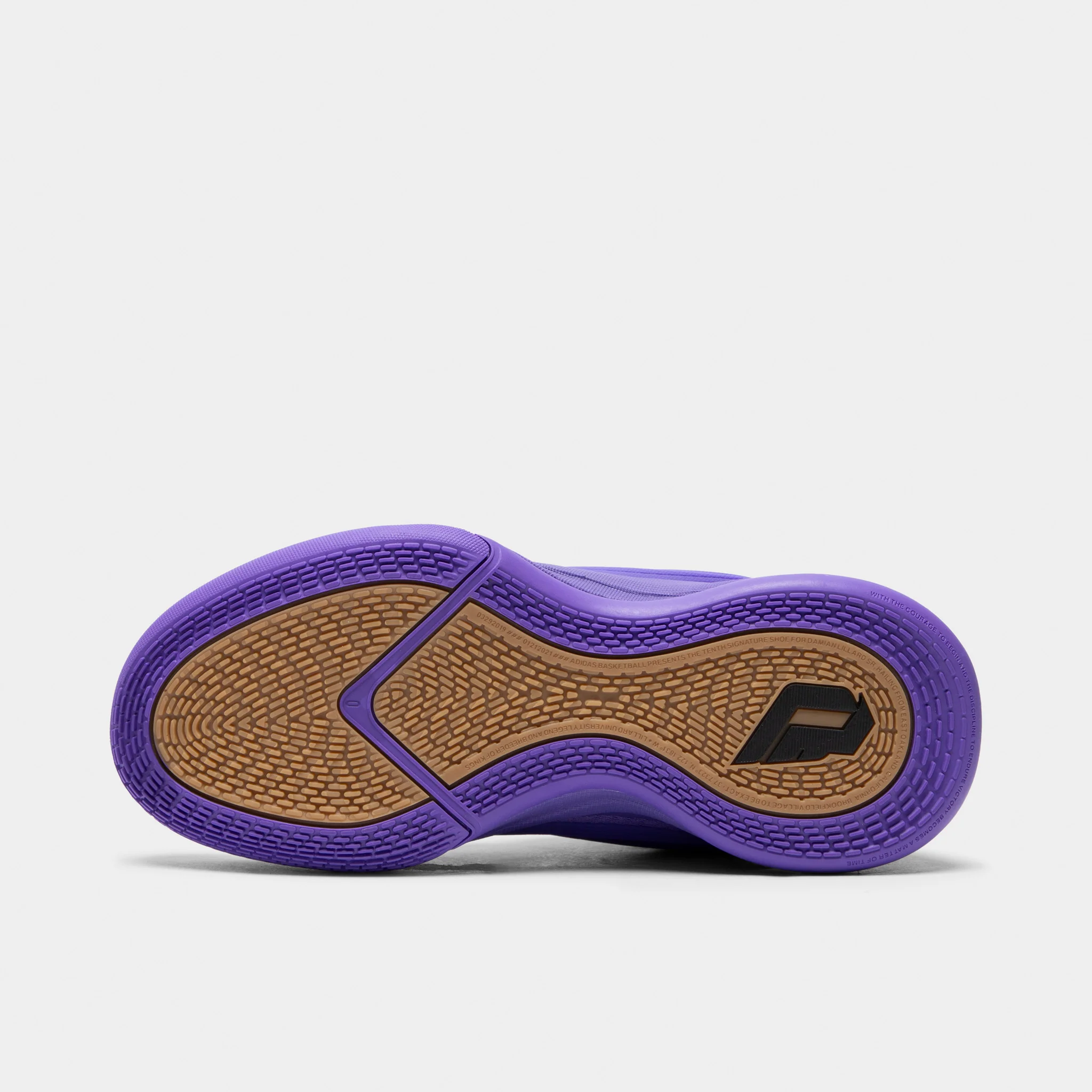 adidas Juniors' Dame X Purple Rush / Black - Court Green - Image 6
