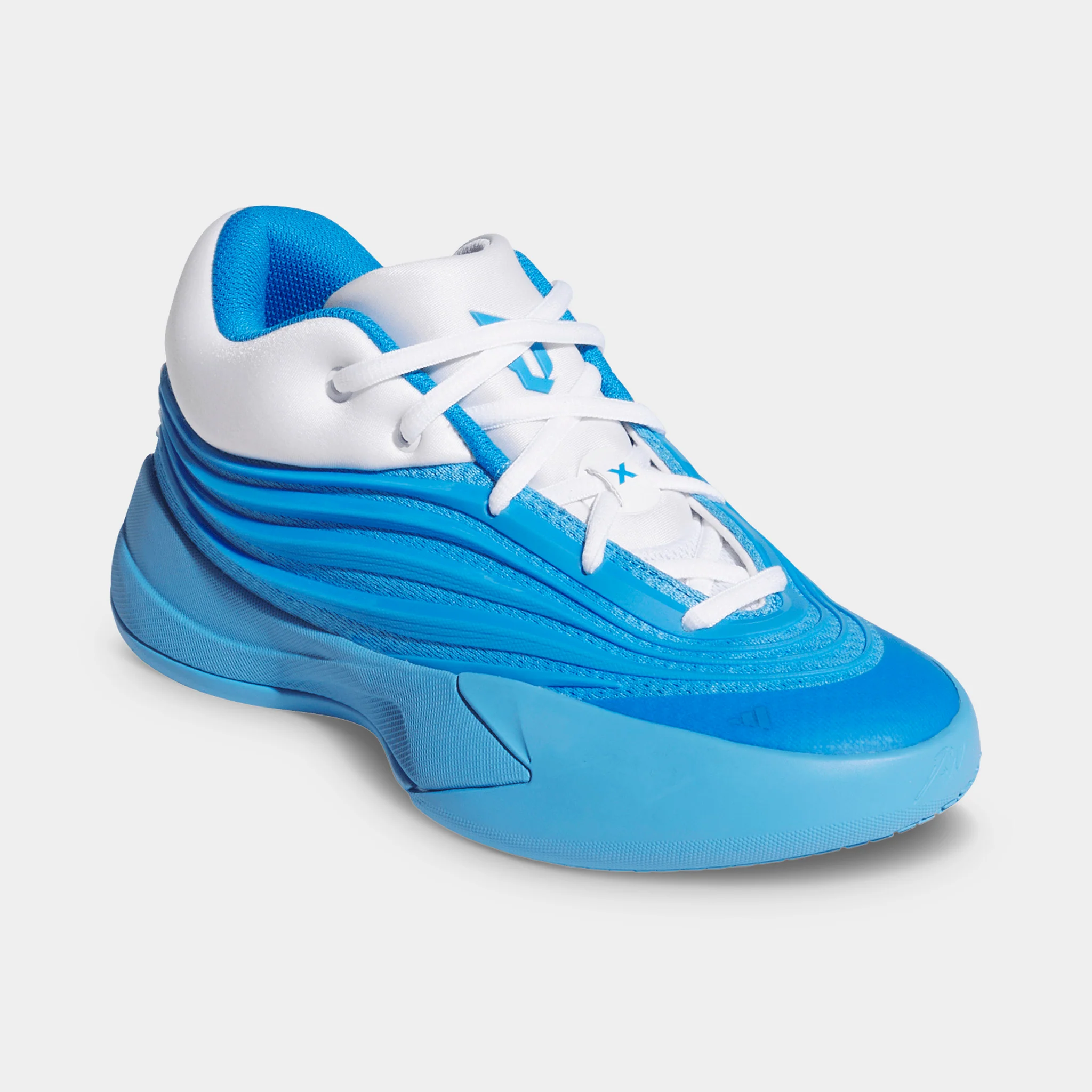 adidas Juniors' Dame X Semi Blue Burst / White - Lucid Ray Blue - Image 2