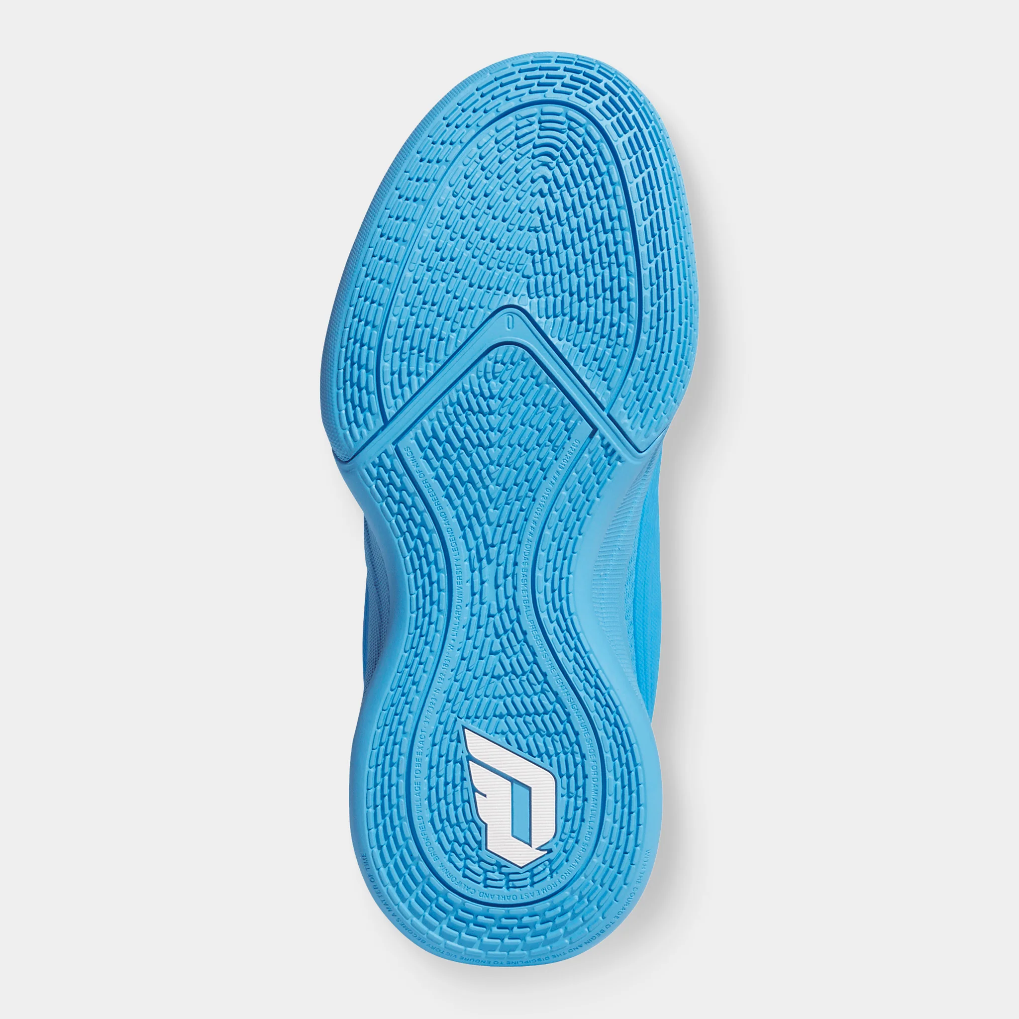 adidas Juniors' Dame X Semi Blue Burst / White - Lucid Ray Blue - Image 6