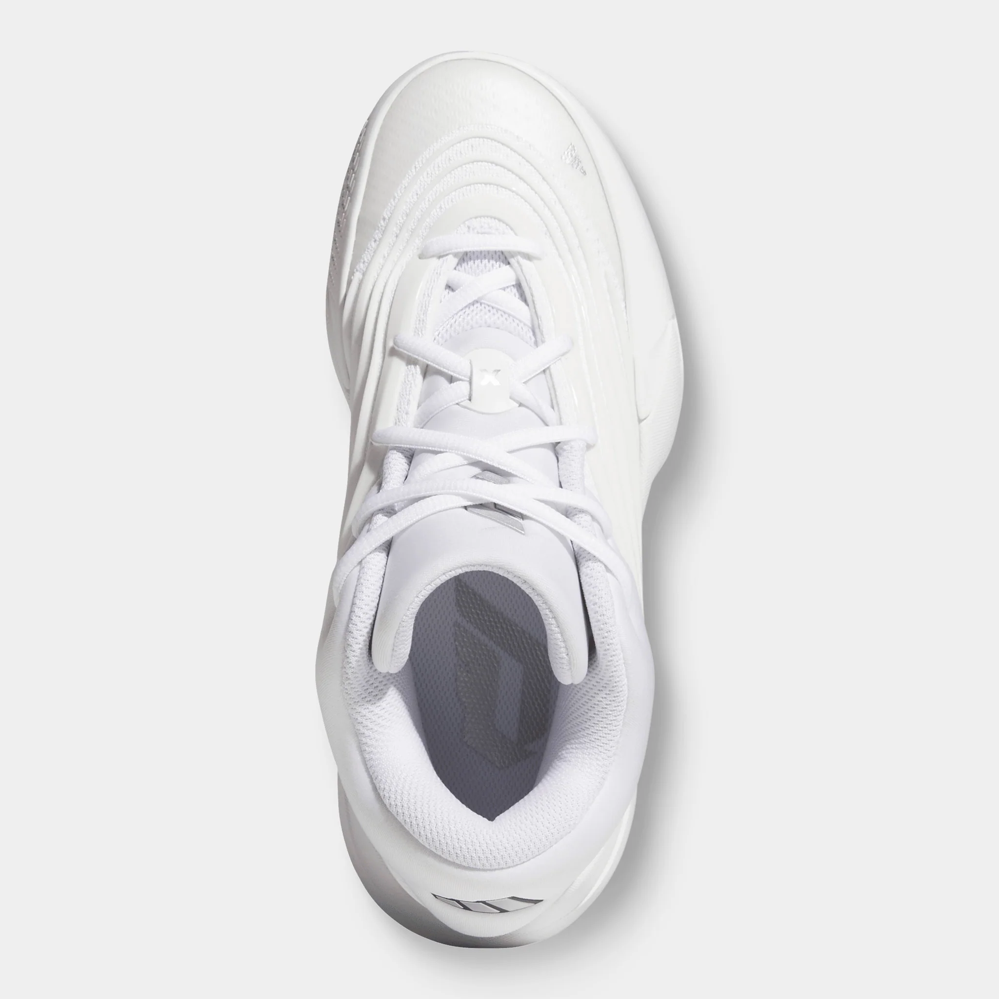 adidas Juniors' Dame X White / Zero Metallic - Silver Metallic - Image 3