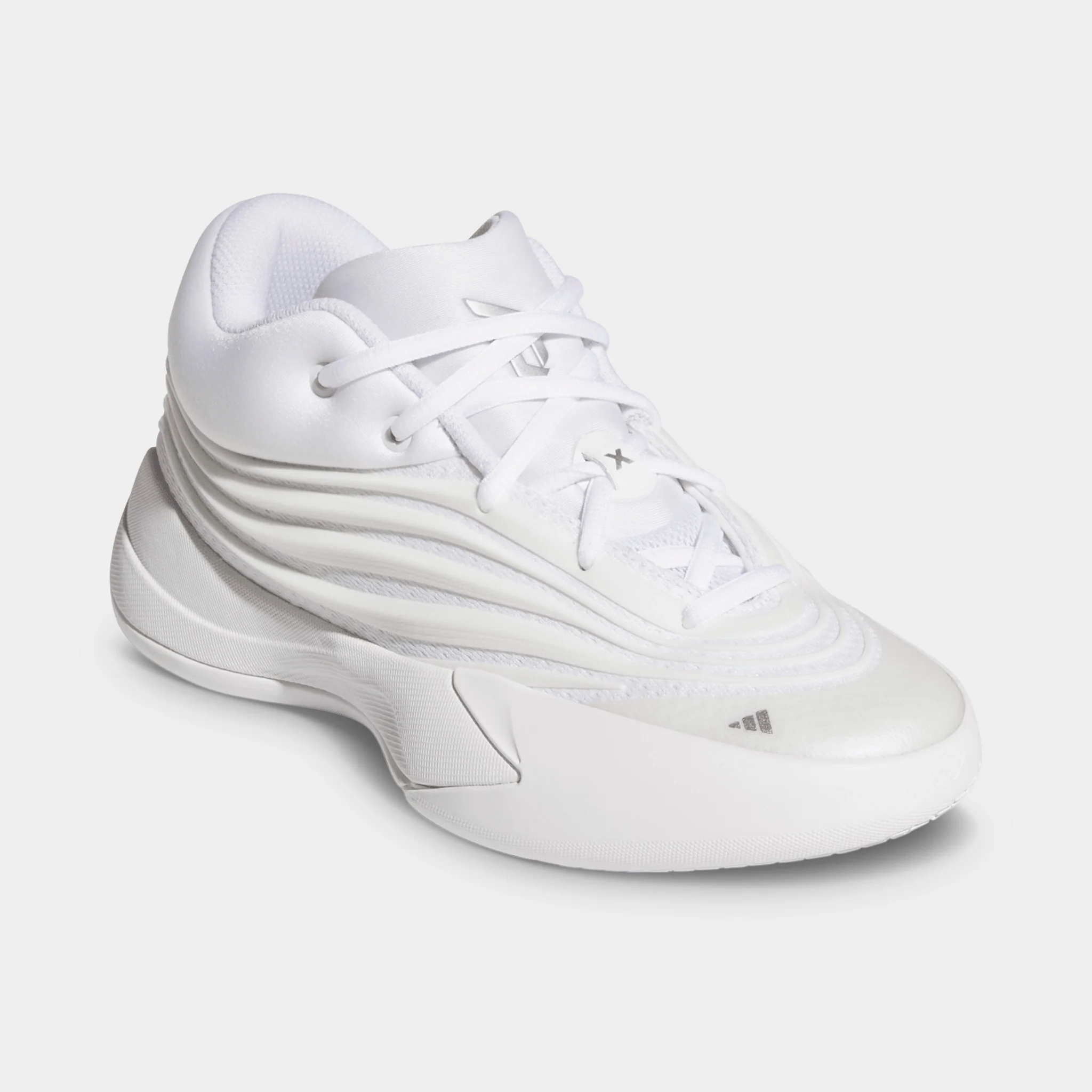 adidas Juniors' Dame X White / Zero Metallic - Silver Metallic - Image 4
