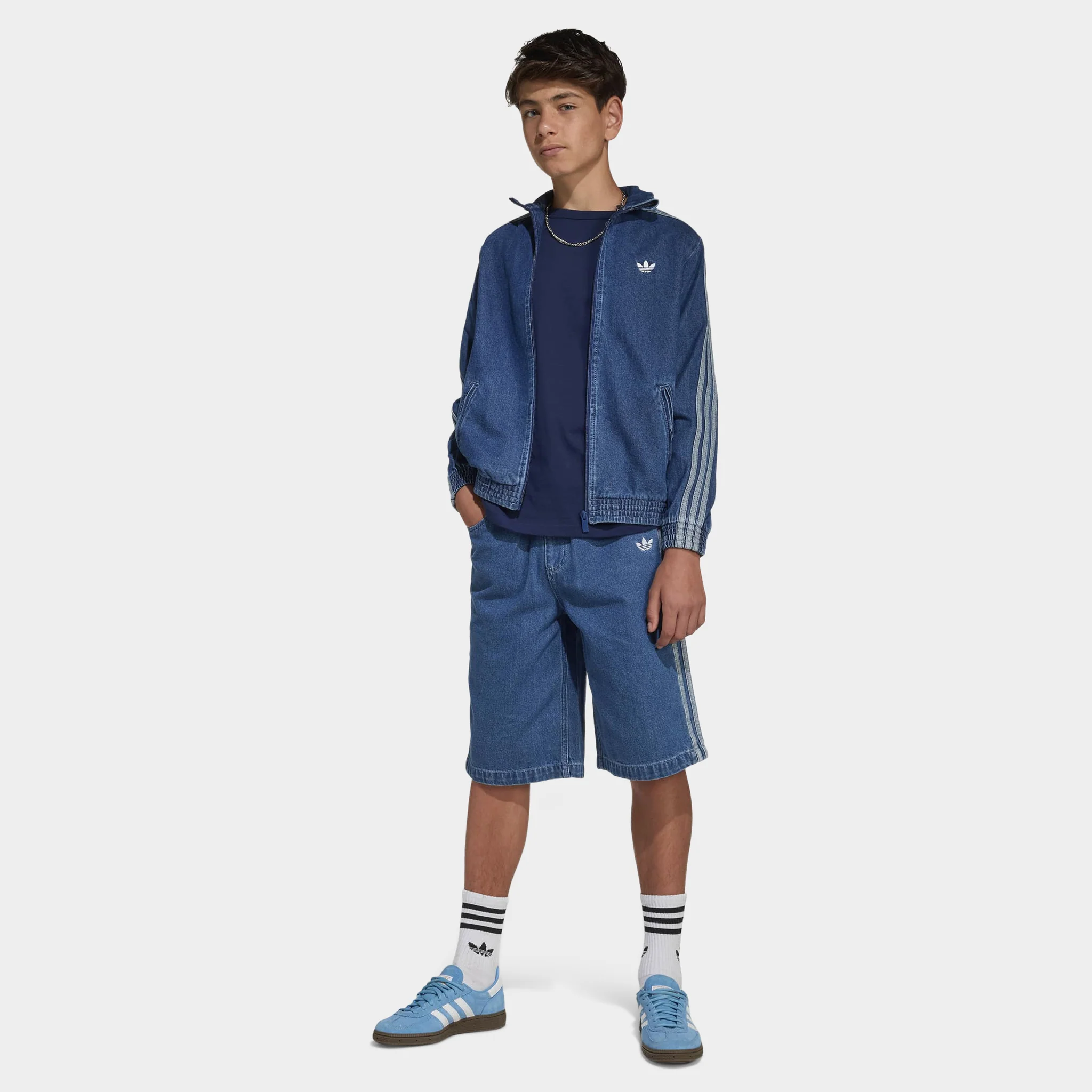 adidas Juniors' Denim Jort / Med Vintage Wash - Image 5