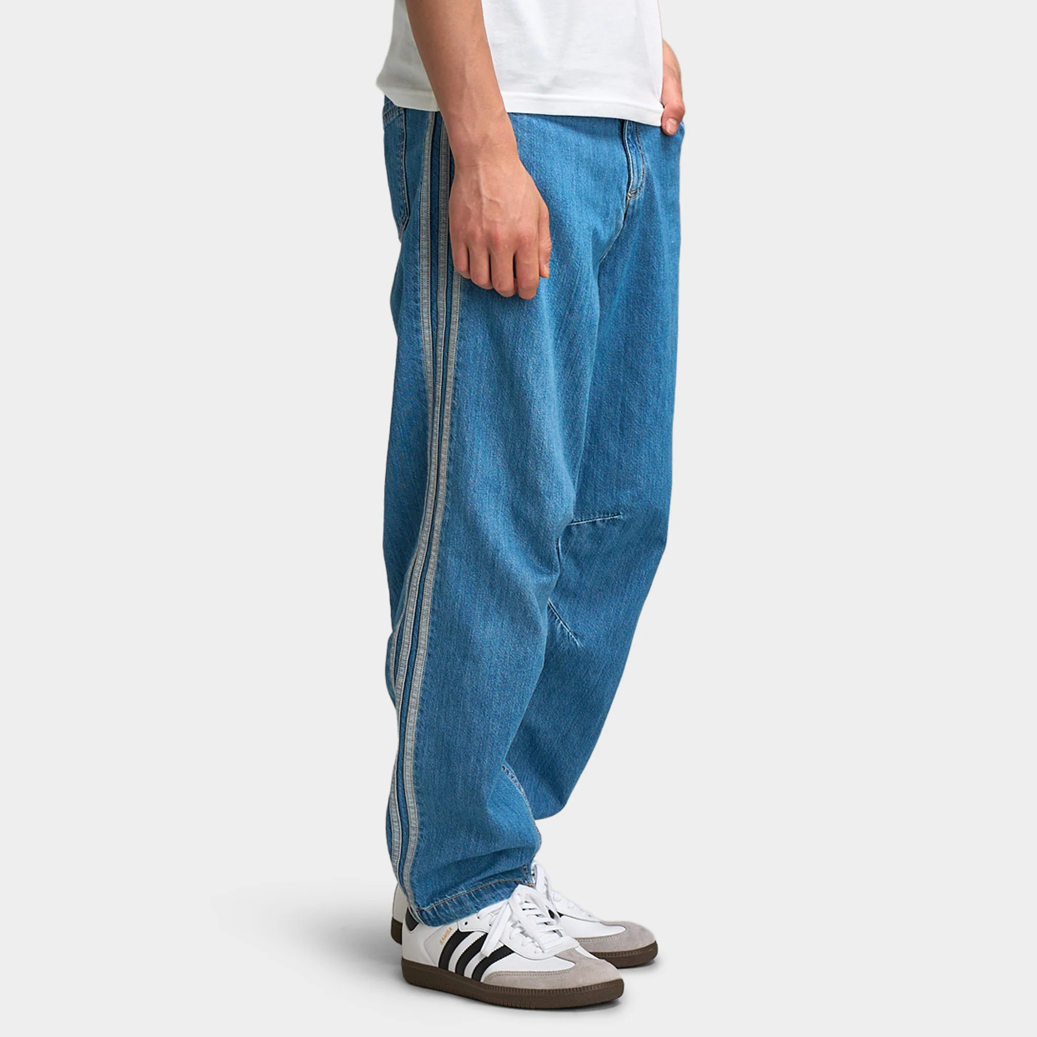 adidas Juniors' Denim Wide Leg / Vintage Blue - Image 3