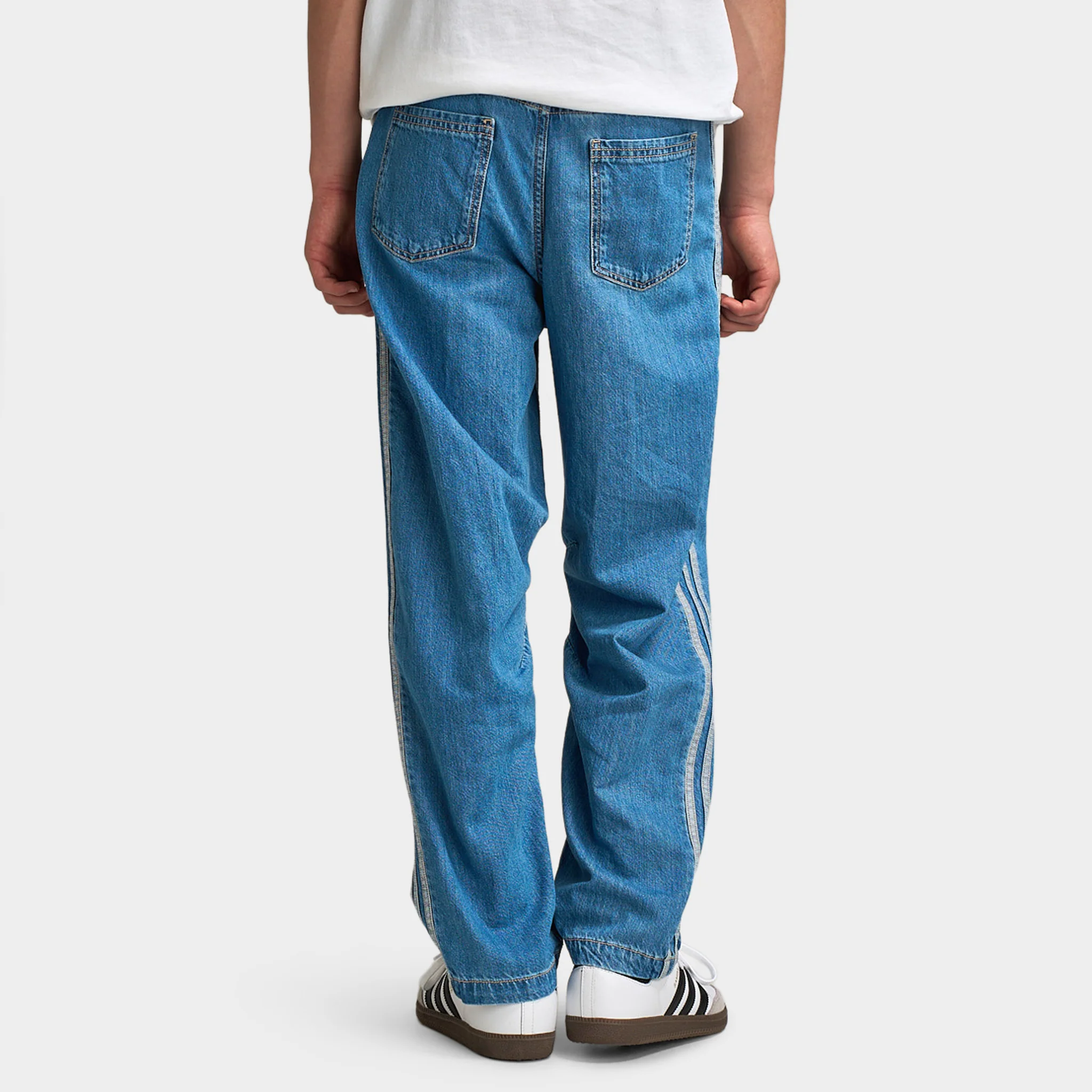 adidas Juniors' Denim Wide Leg / Vintage Blue - Image 4