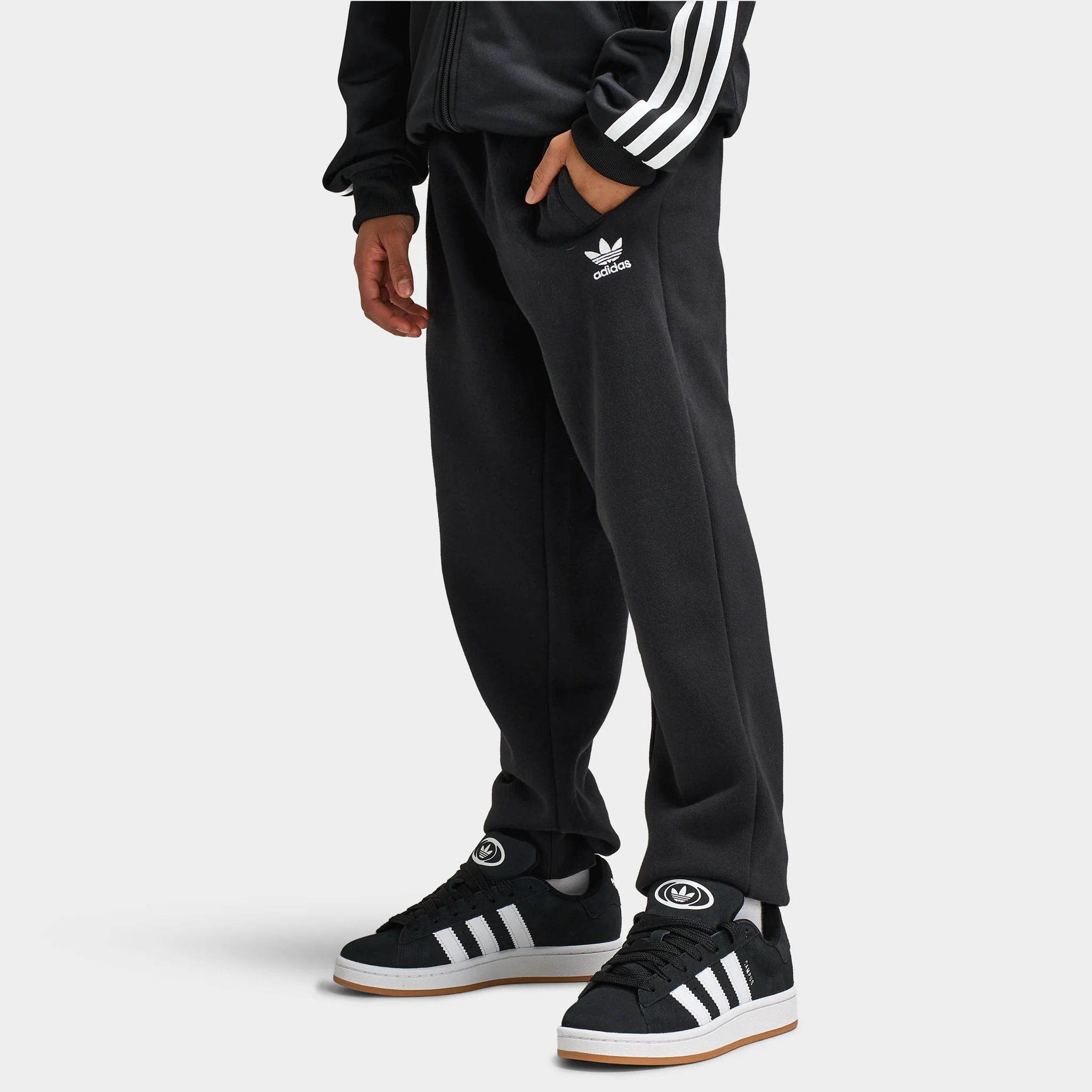 adidas Juniors' Essential Fleece Joggers / Black - Image 3