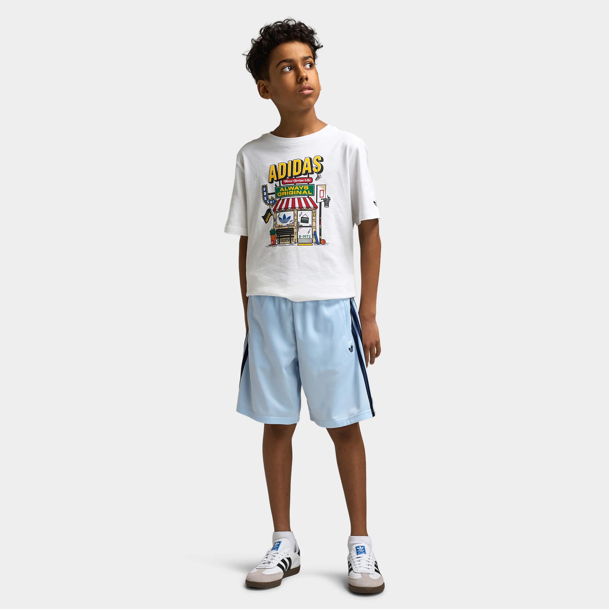 adidas Juniors' Firebird Shorts / Crystal Sky - Image 6