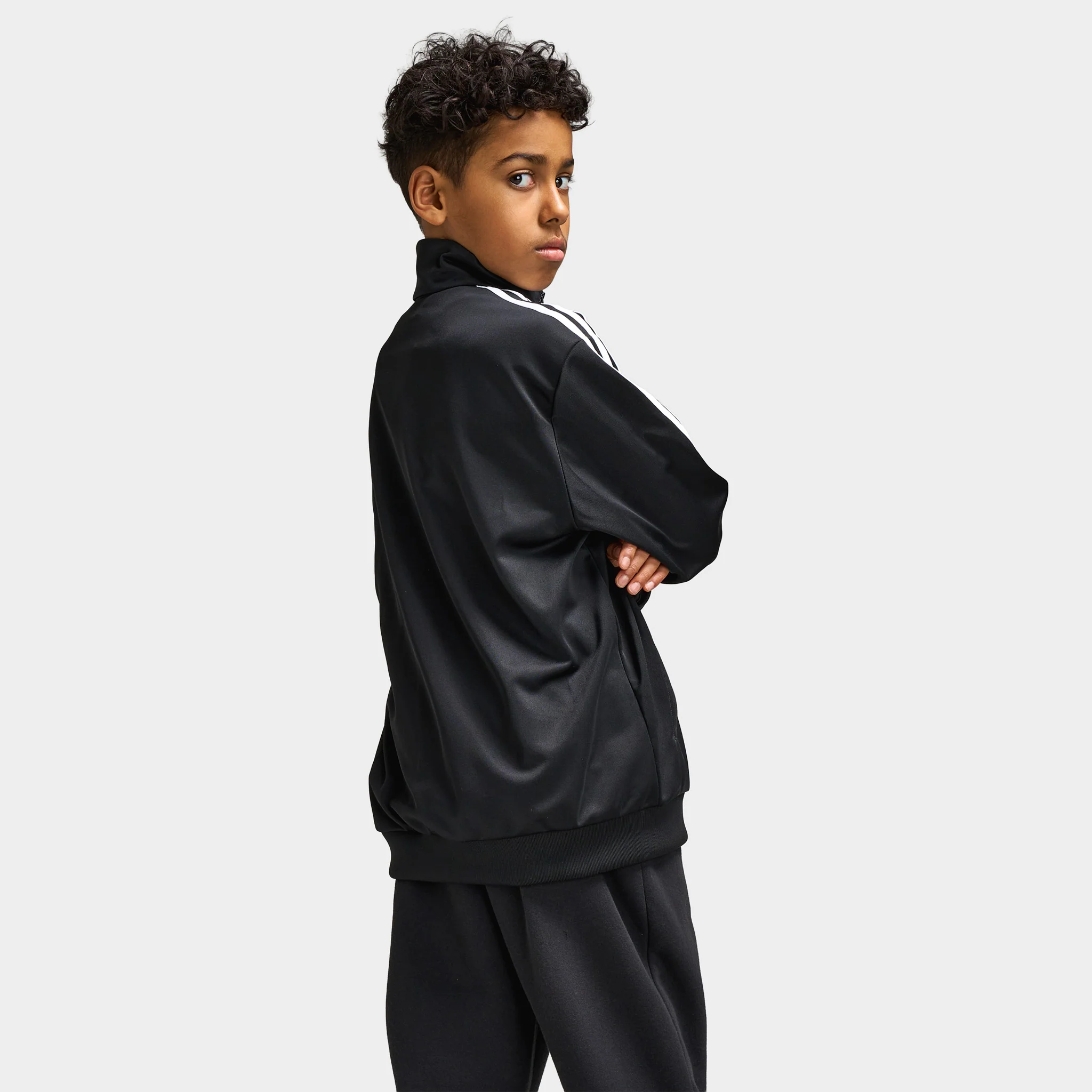 Adidas Juniors' Firebird Track Top Black / White - Image 2