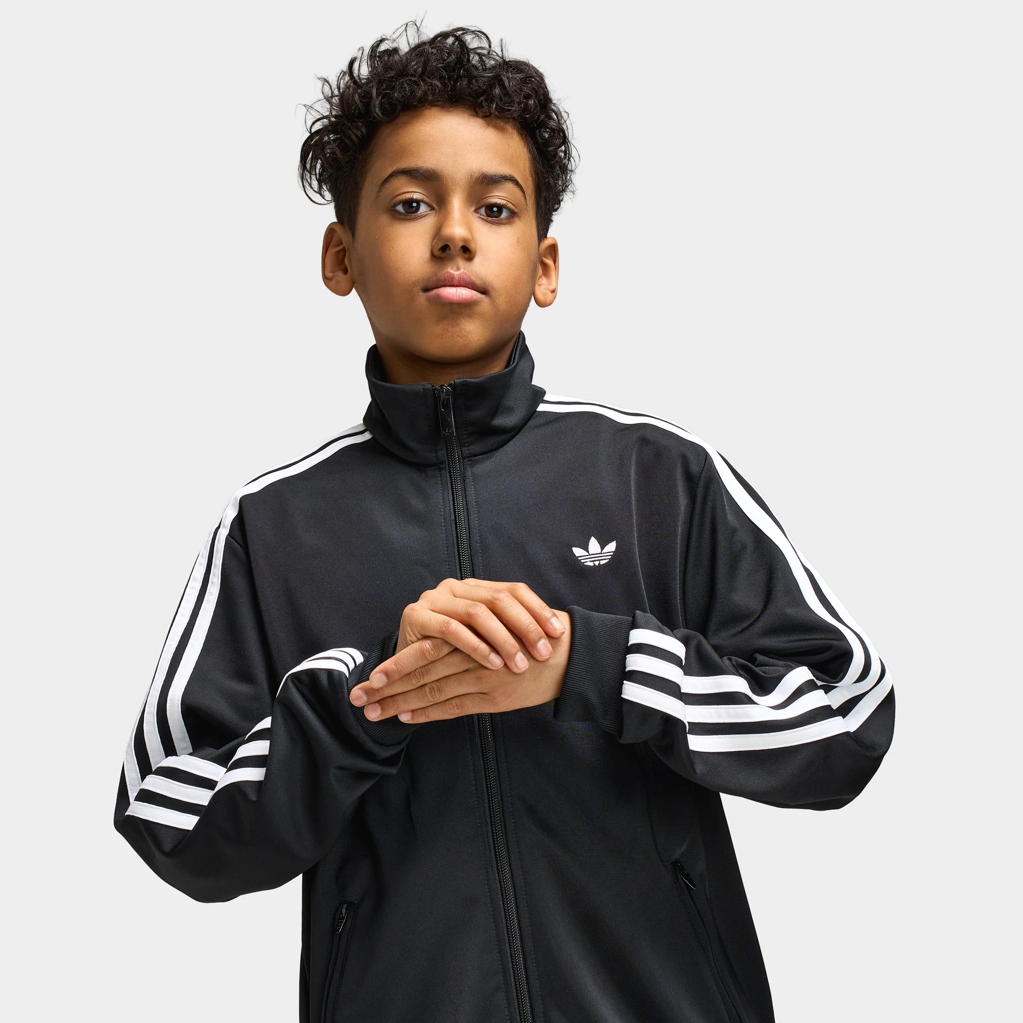 Adidas Juniors' Firebird Track Top Black / White - Image 3