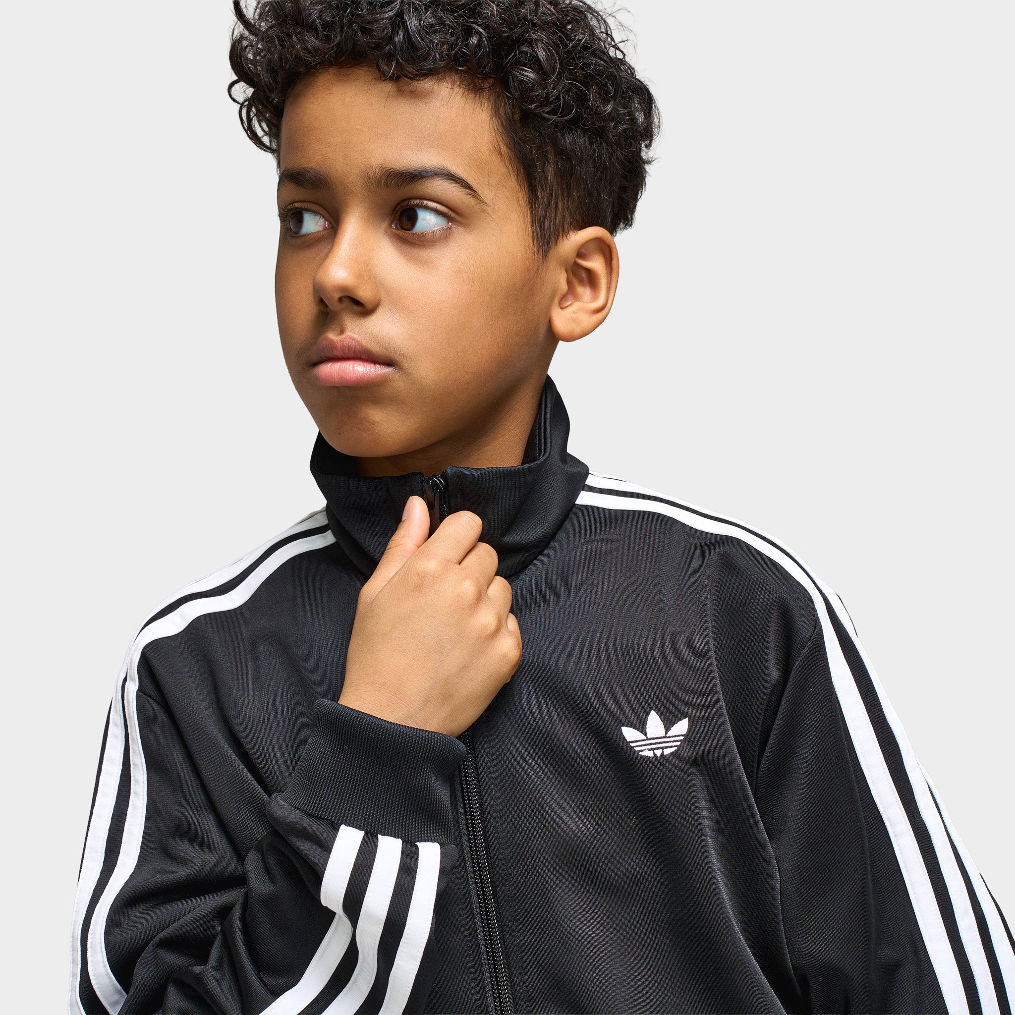 Adidas Juniors' Firebird Track Top Black / White - Image 4