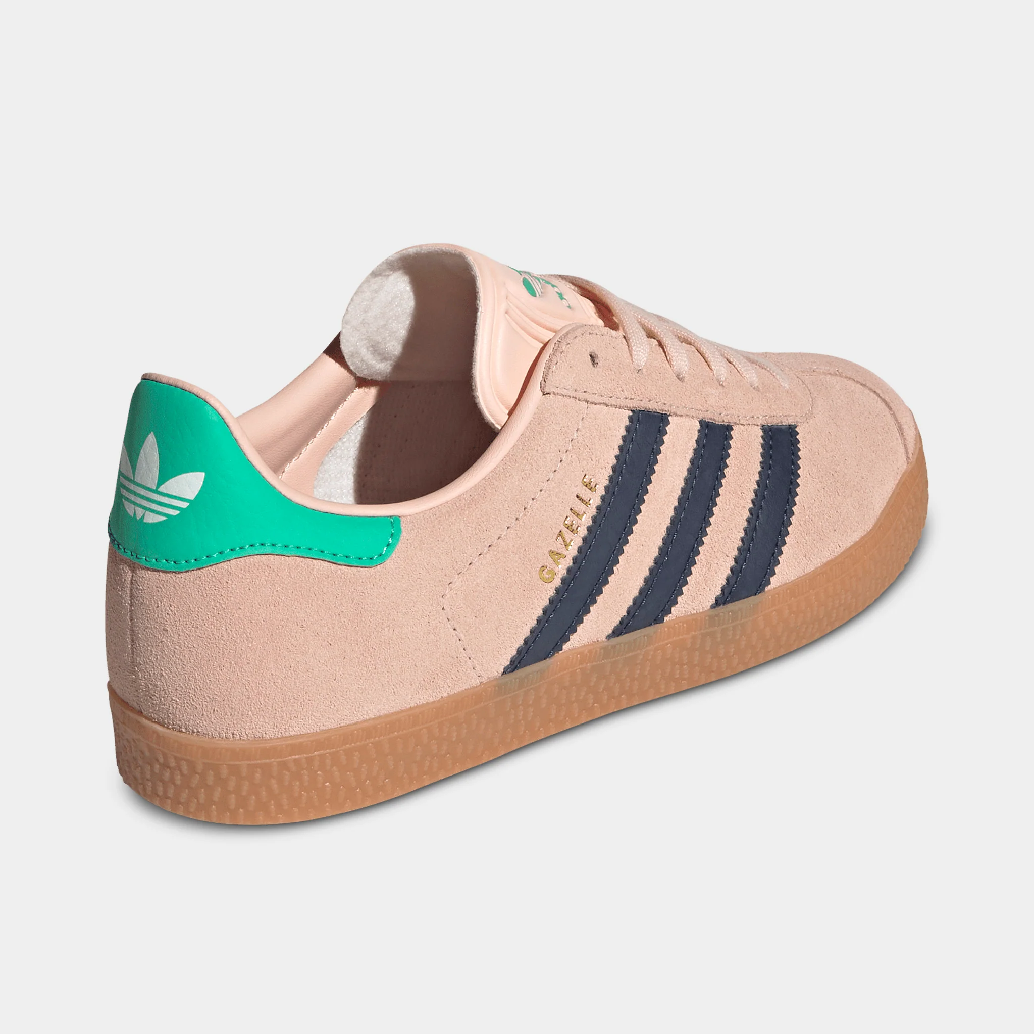 adidas Juniors' Gazelle Blush Pink / Night Indigo - Hi-Res Green - Image 3