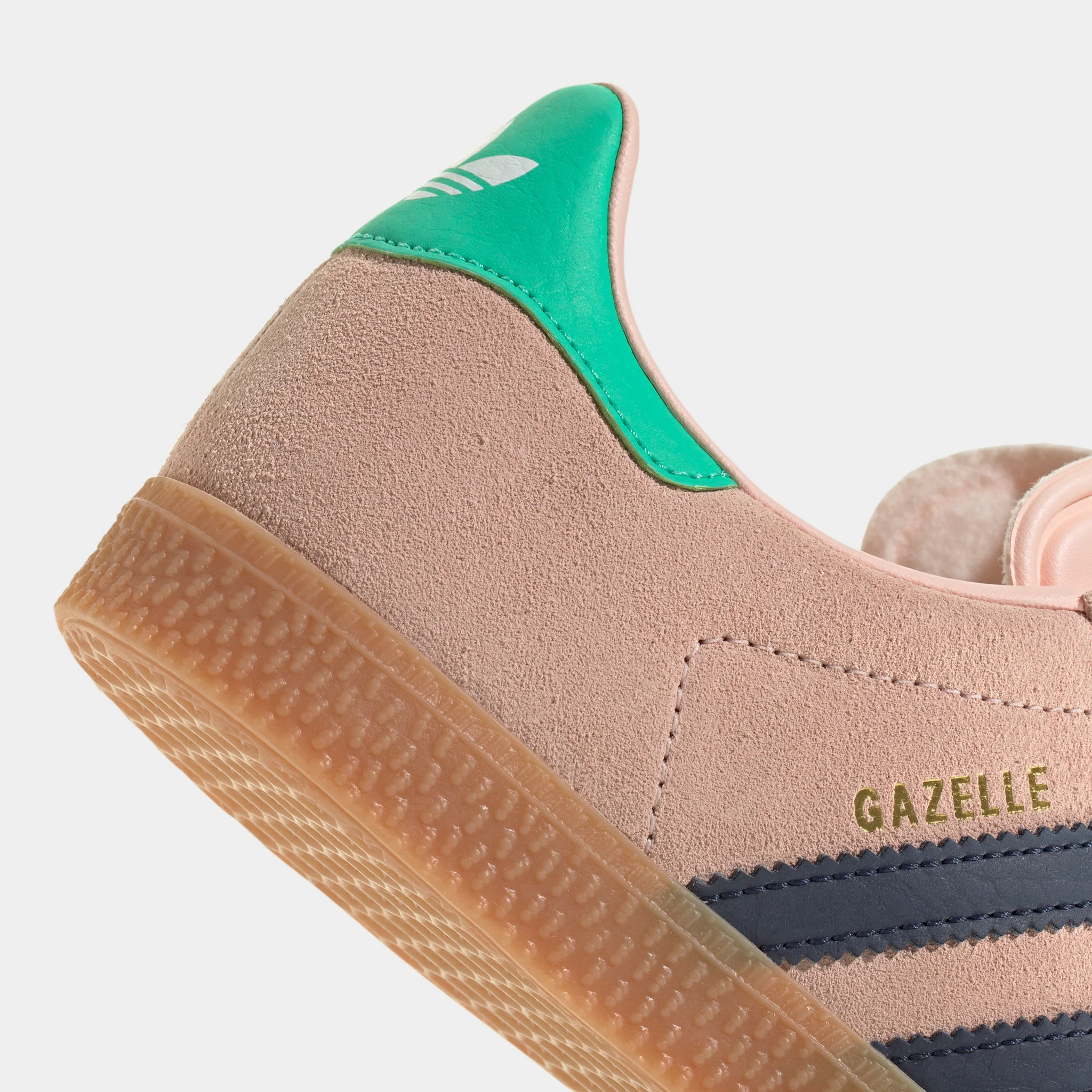 adidas Juniors' Gazelle Blush Pink / Night Indigo - Hi-Res Green - Image 7