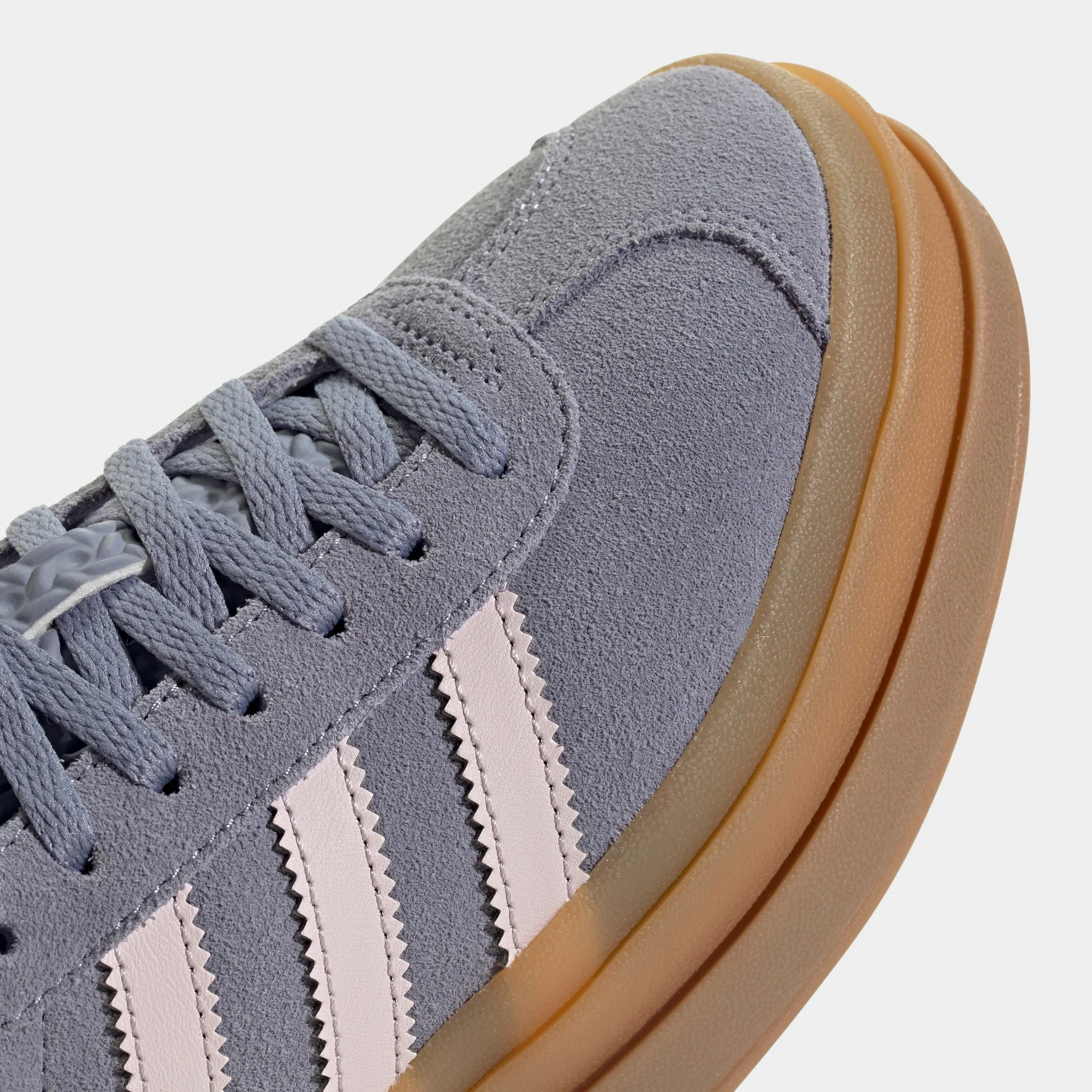 adidas Juniors' Gazelle Bold Silver Violet / Almost Pink - Gum - Image 5