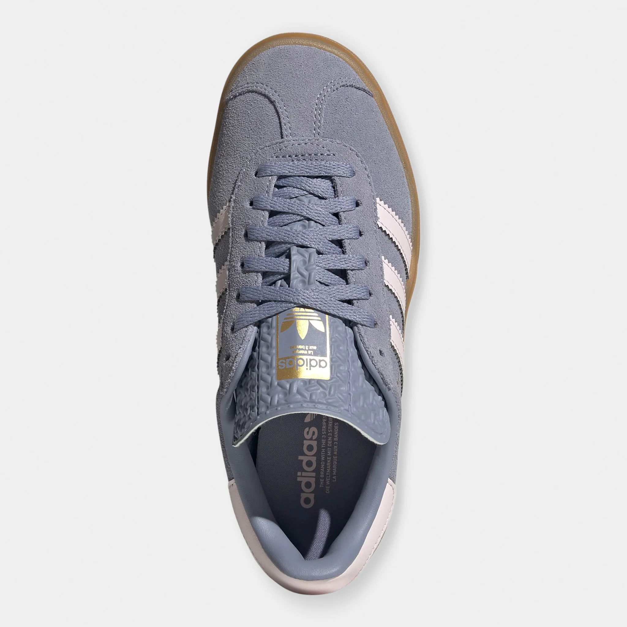 adidas Juniors' Gazelle Bold Silver Violet / Almost Pink - Gum - Image 6