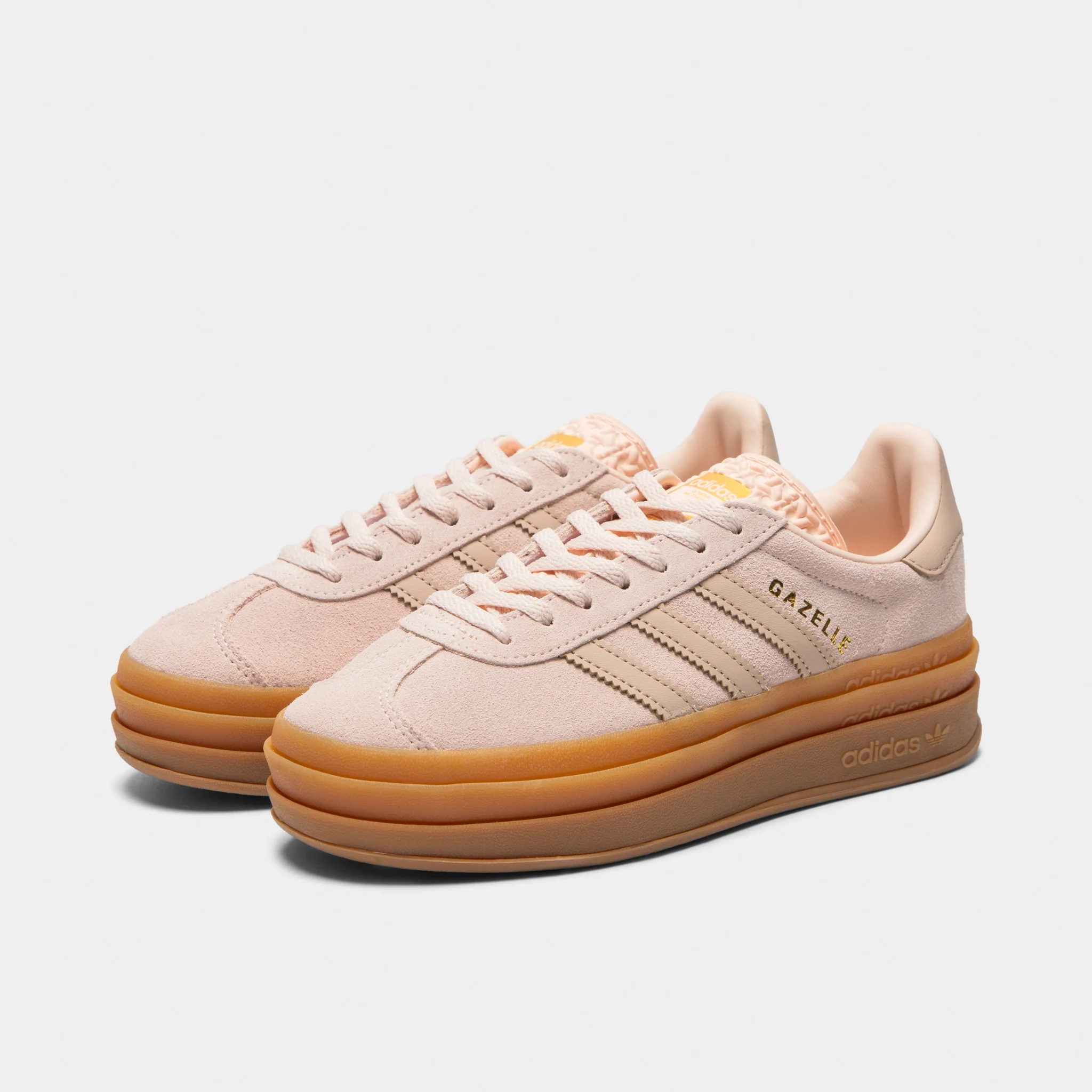 adidas Juniors' Gazelle Bold Wonder Quartz / Wonder Taupe - Gum - Image 2