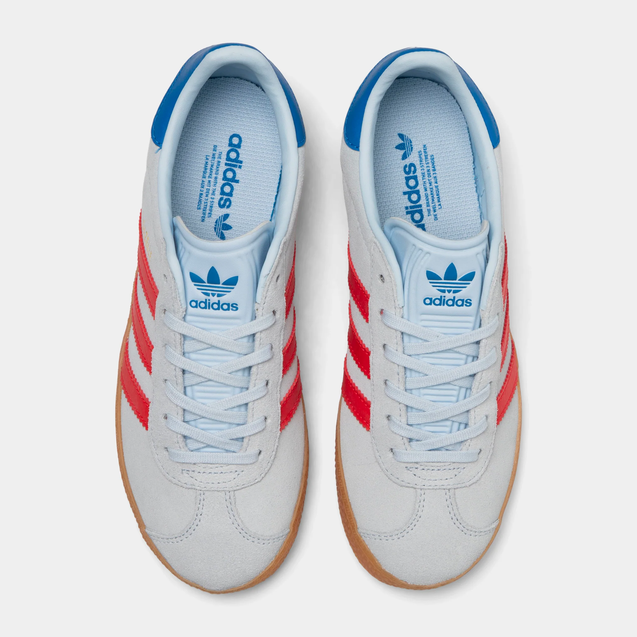 adidas Juniors' Gazelle Crystal Sky / Semi Lucid Red - Bluebird - Image 5
