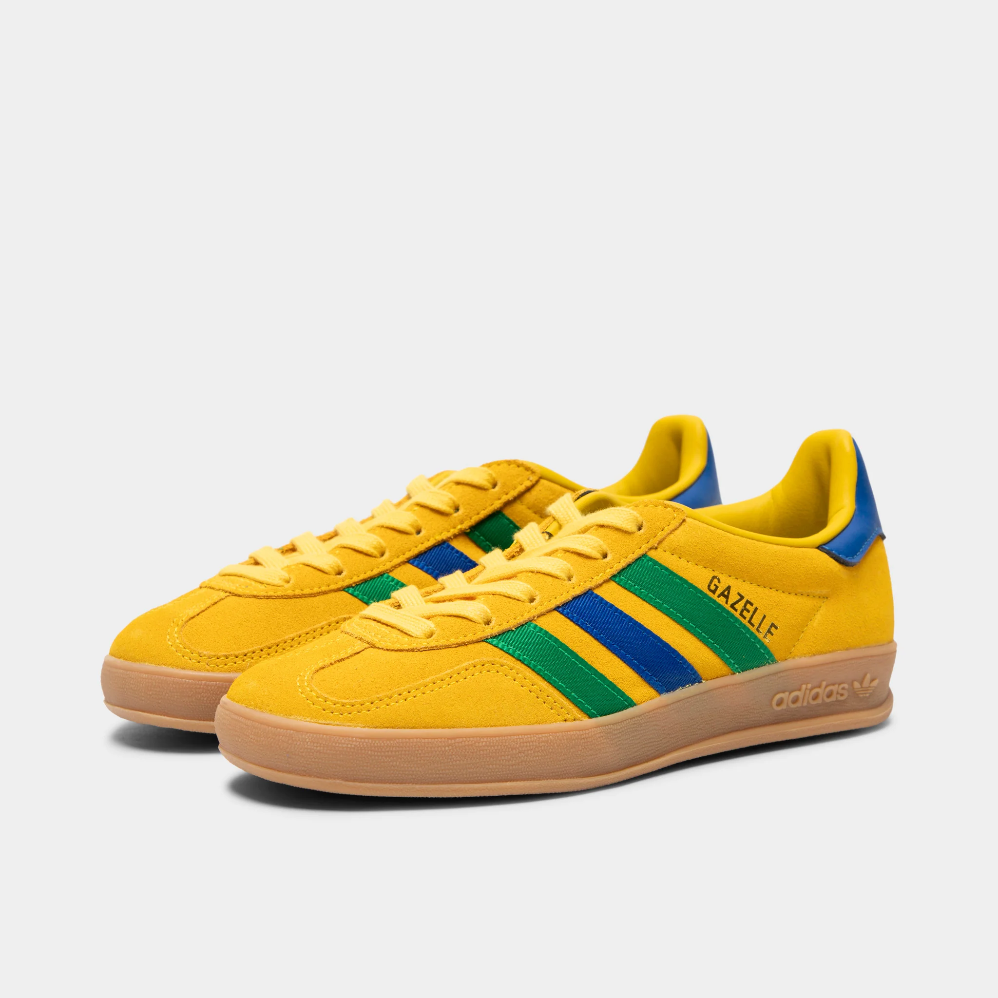 adidas Juniors' Gazelle Indoor Equipment Yellow / Collegiate Royal - Green - Image 2
