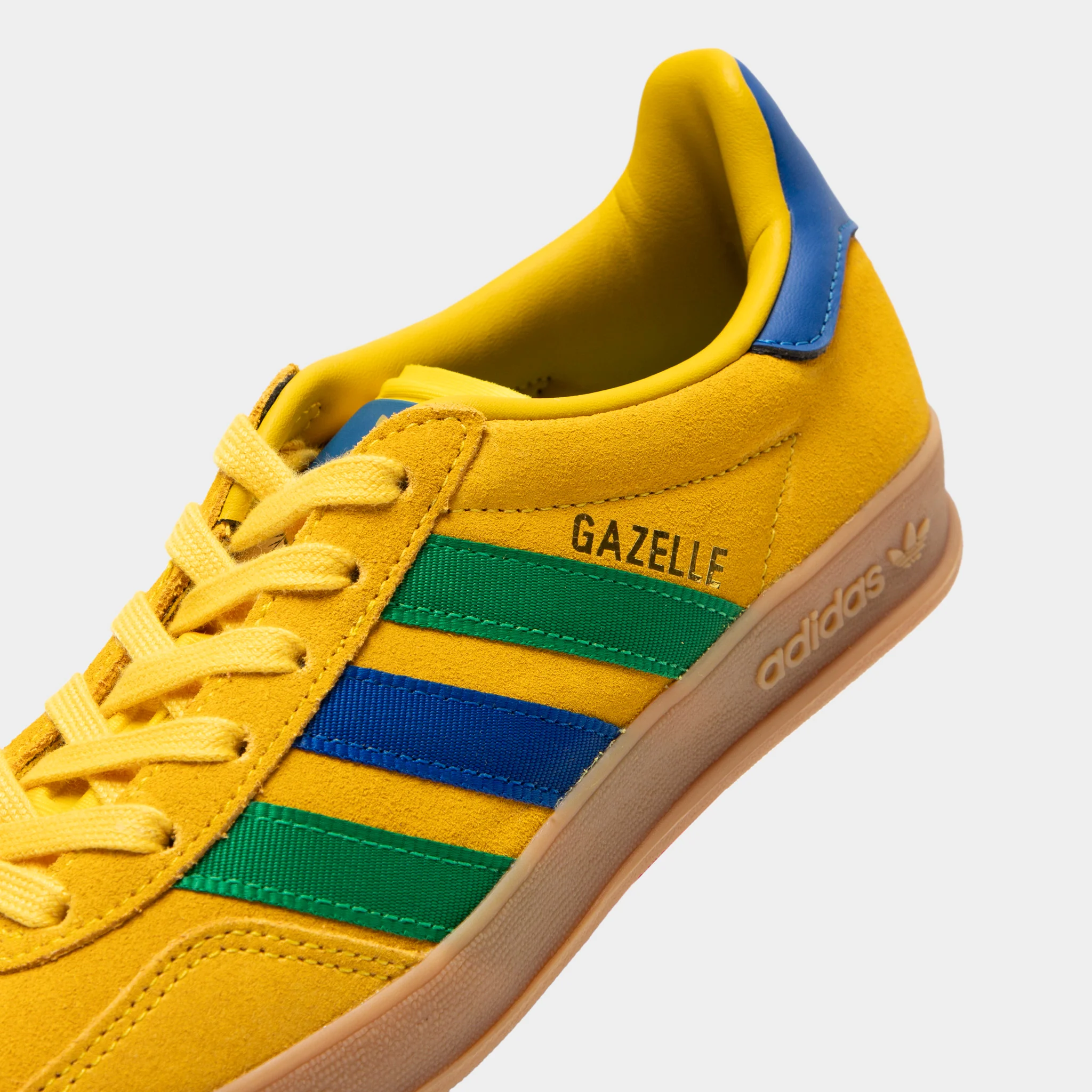 adidas Juniors' Gazelle Indoor Equipment Yellow / Collegiate Royal - Green - Image 3