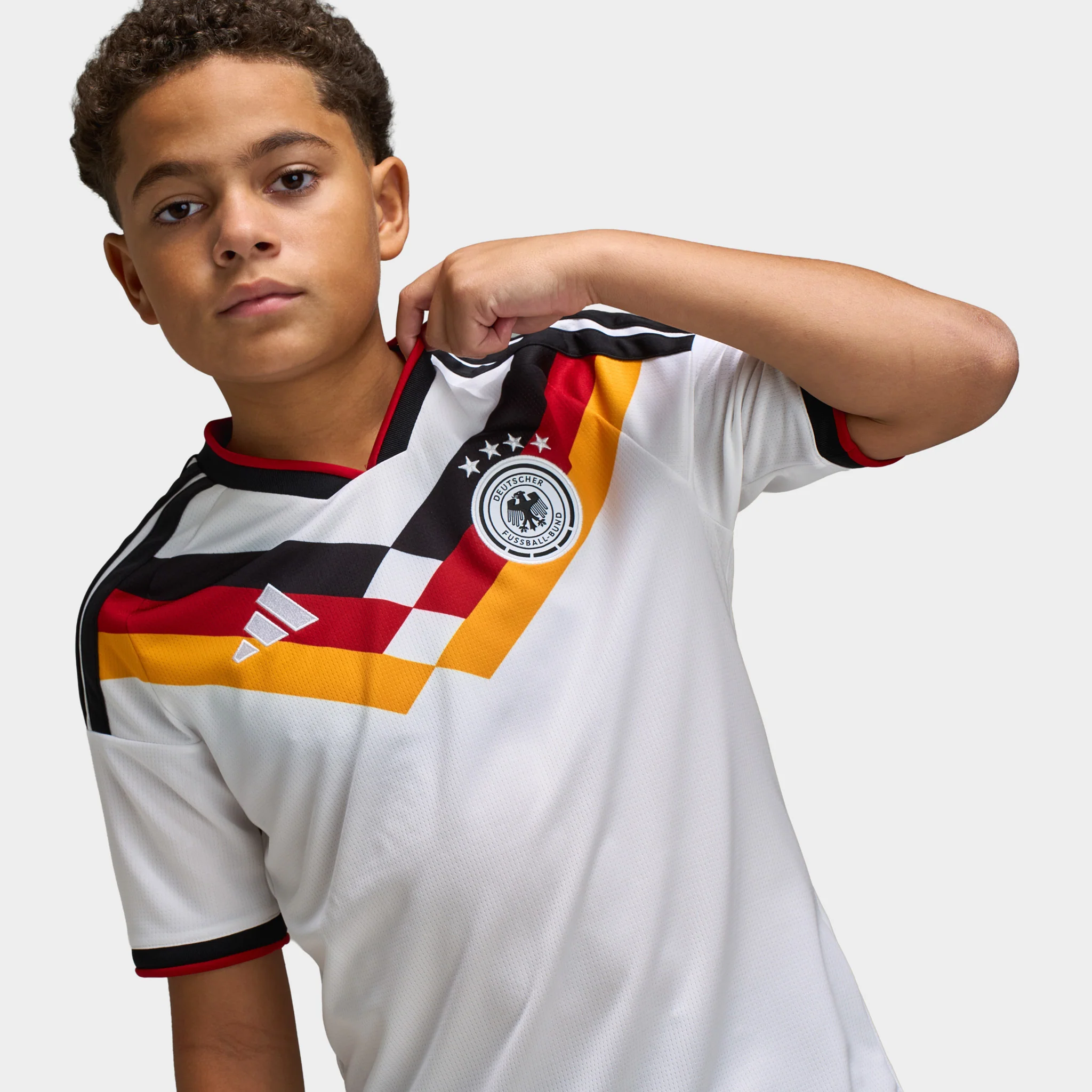 adidas Juniors' Germany Replica Home Jersey / White - Image 3