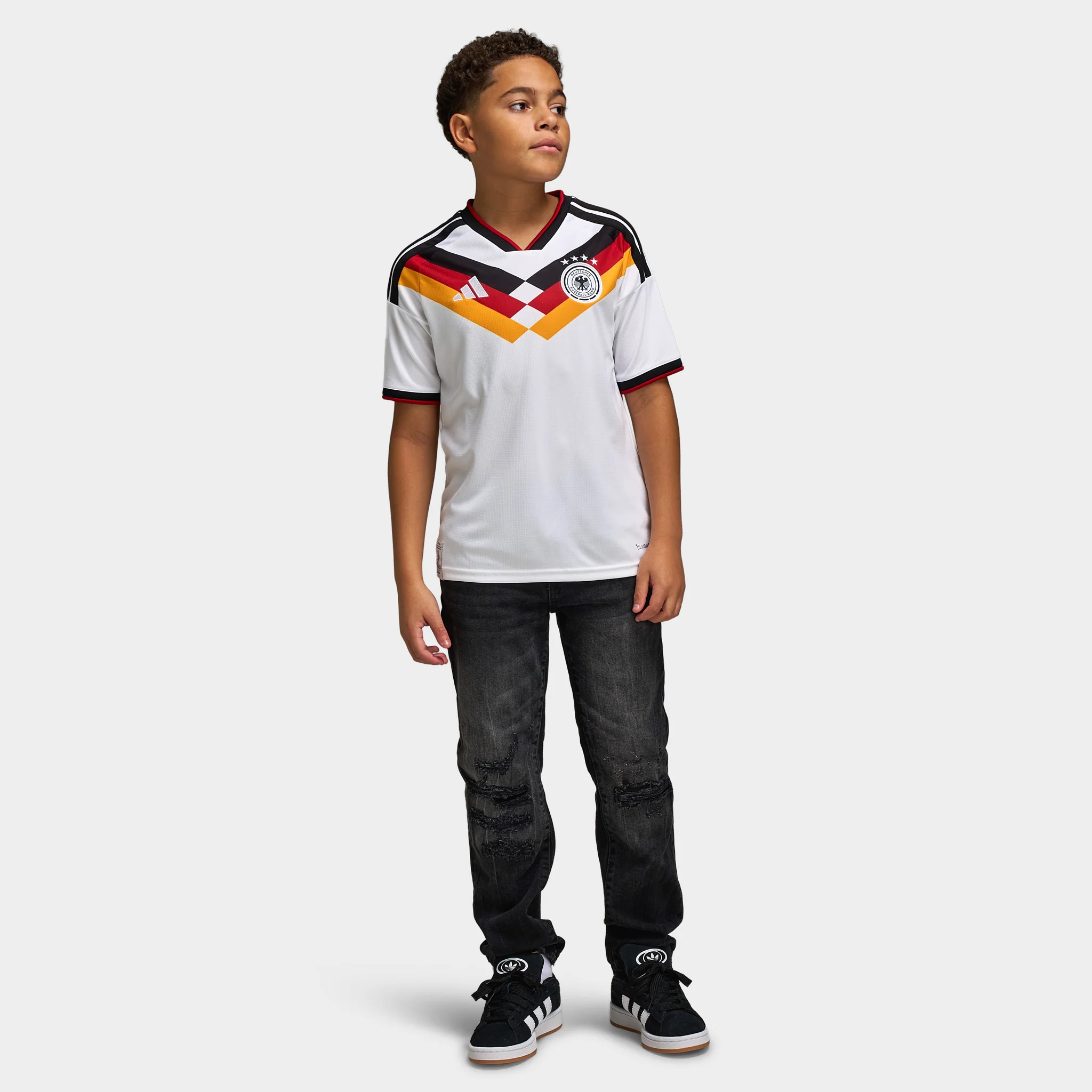 adidas Juniors' Germany Replica Home Jersey / White - Image 6