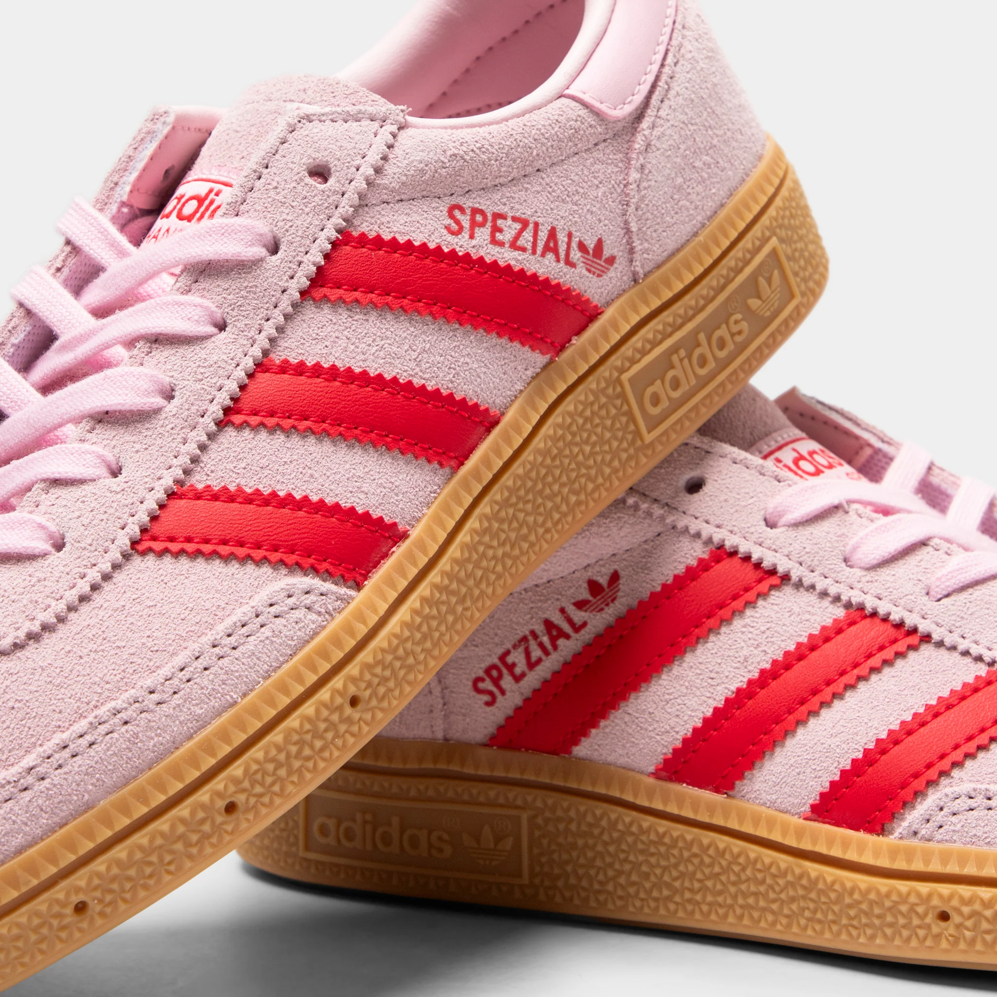 adidas Juniors' Handball Spezial Clear Pink / Pure Ruby - Gum - Image 3