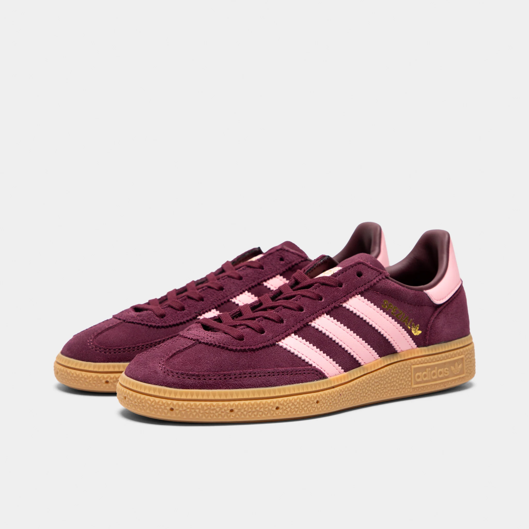 adidas Juniors' Handball Spezial Maroon / Light Pink - Gum - Image 2