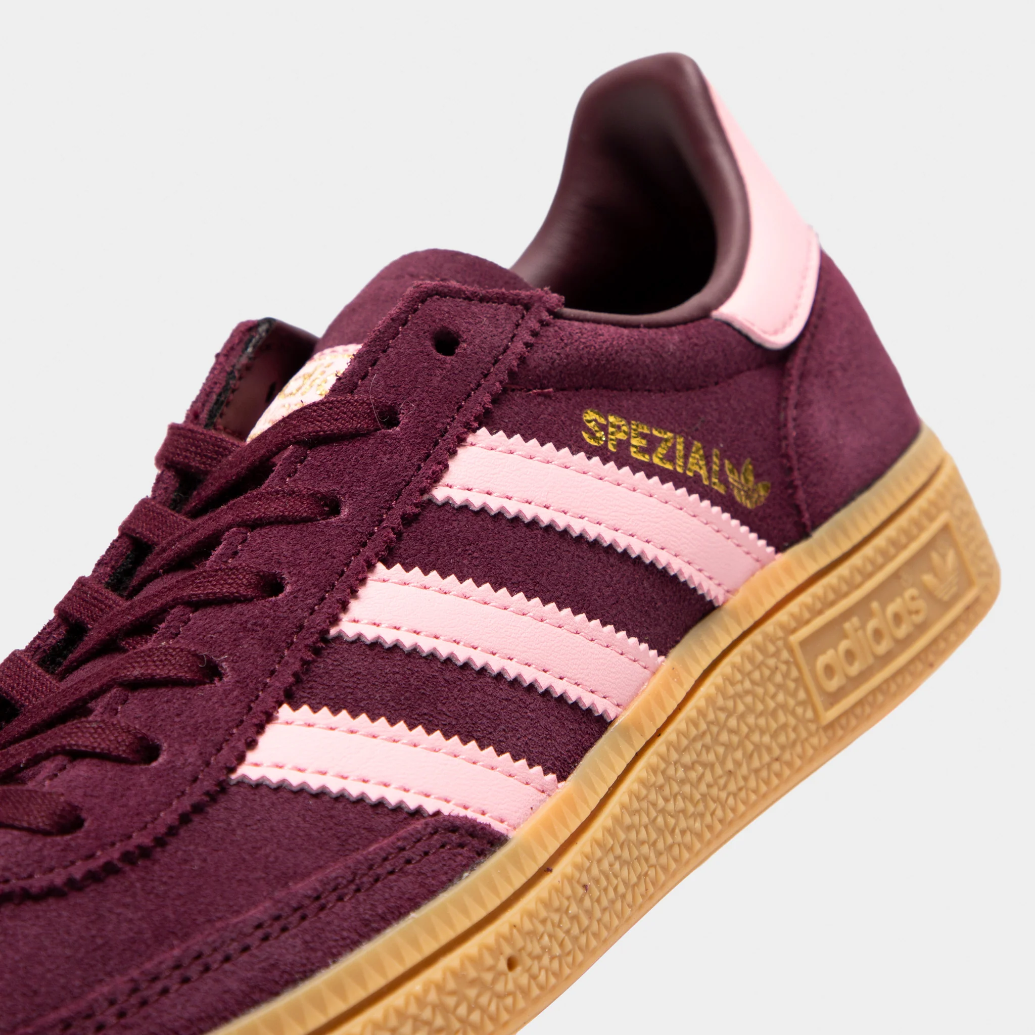 adidas Juniors' Handball Spezial Maroon / Light Pink - Gum - Image 3