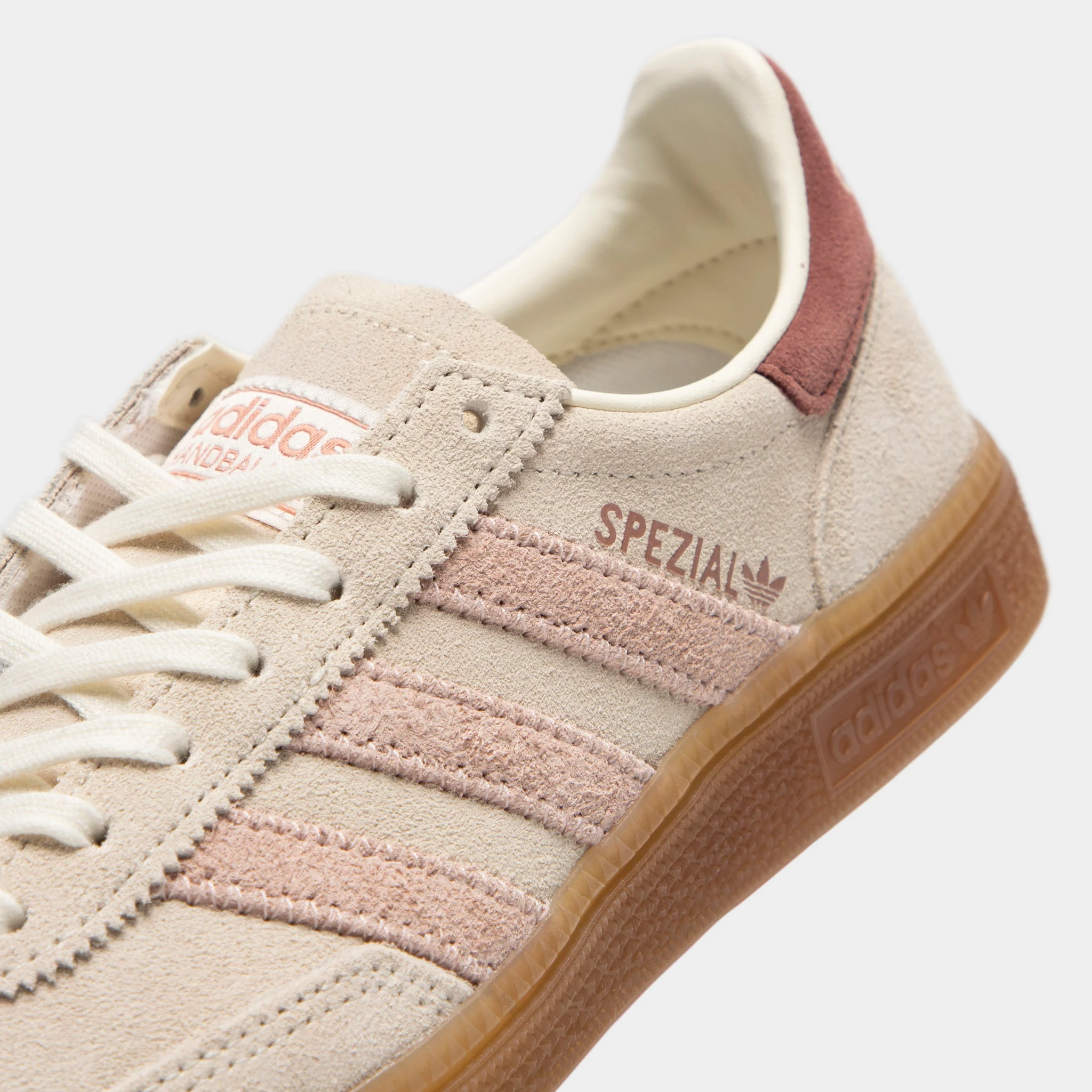 adidas Juniors' Handball Spezial Off White / Blush Pink - Gum - Image 3