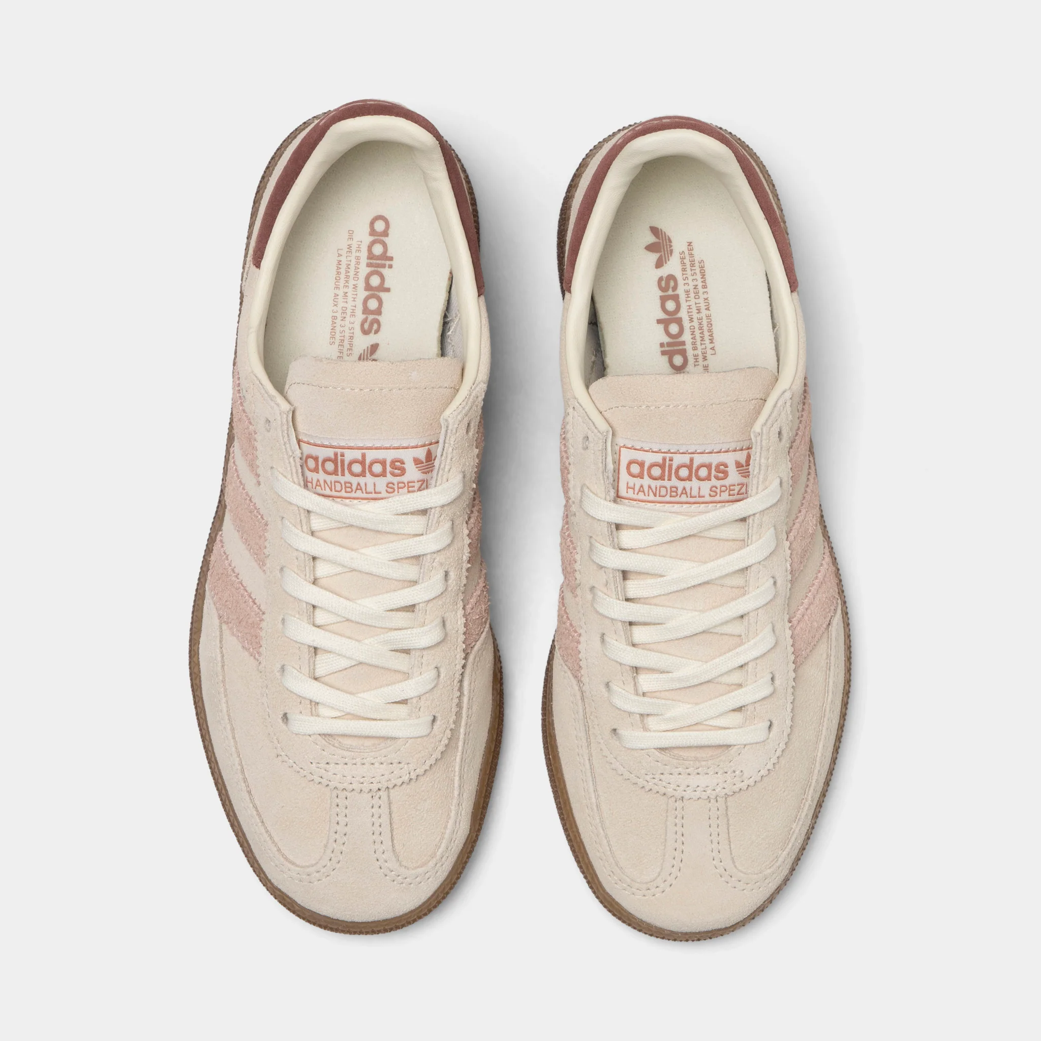 adidas Juniors' Handball Spezial Off White / Blush Pink - Gum - Image 5