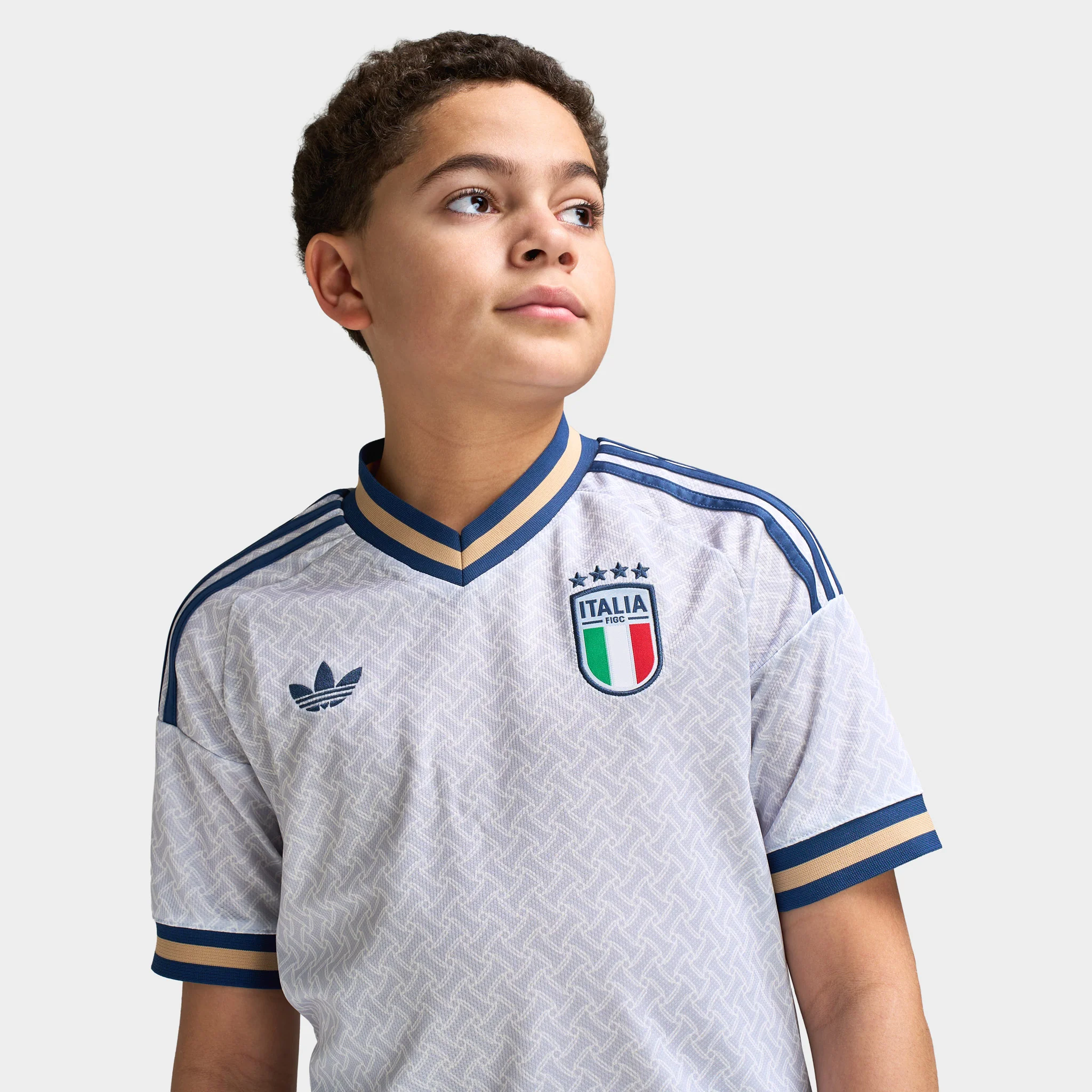 adidas Juniors' Italia Replica Away Jersey White / Blue - Image 2