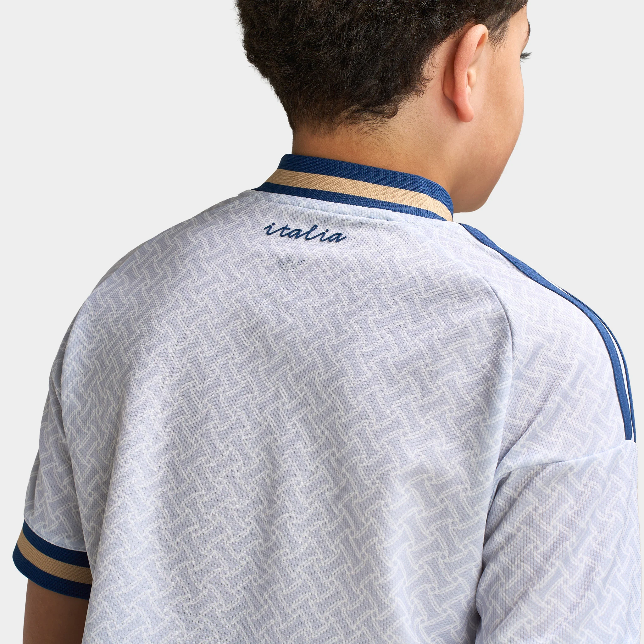 adidas Juniors' Italia Replica Away Jersey White / Blue - Image 3