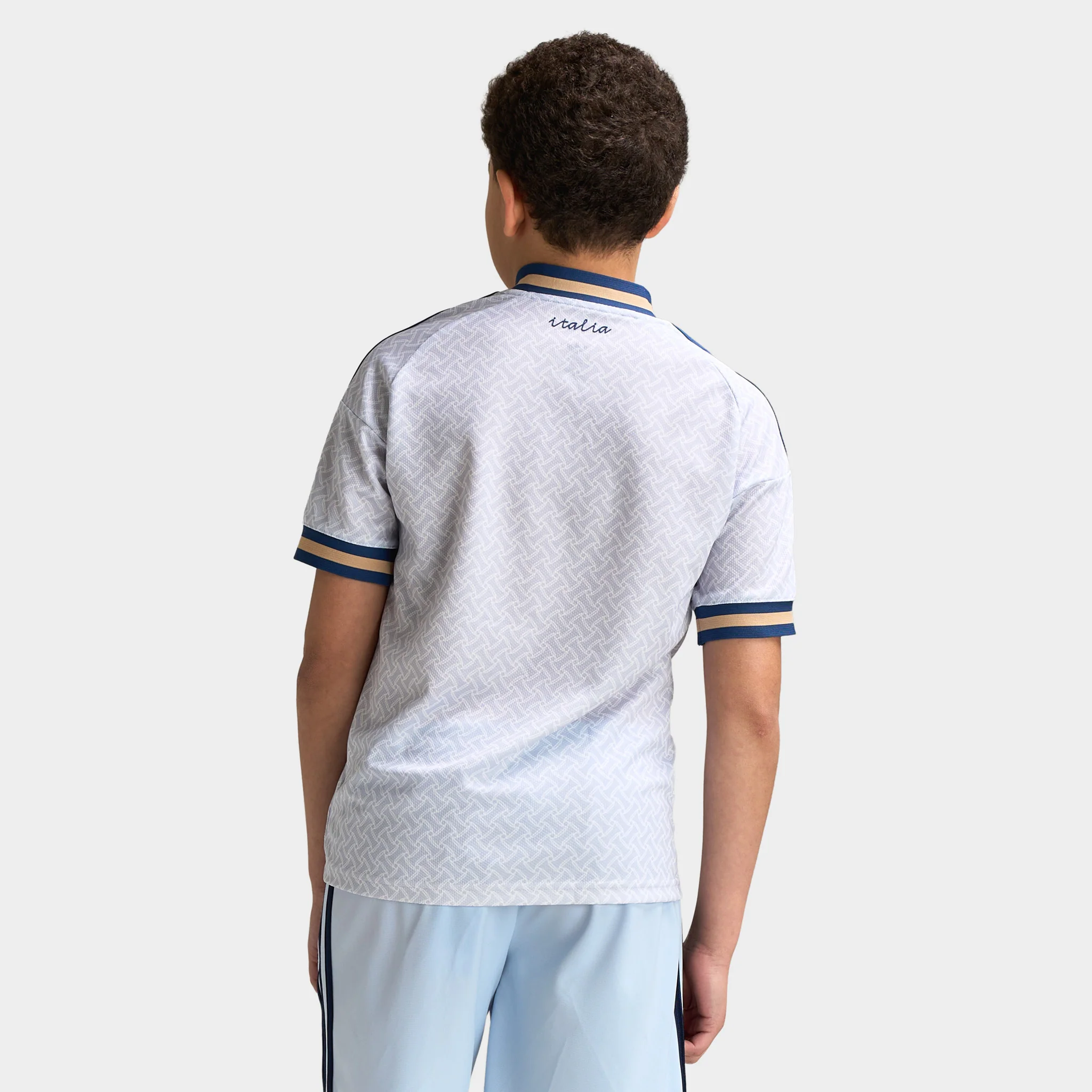 adidas Juniors' Italia Replica Away Jersey White / Blue - Image 4