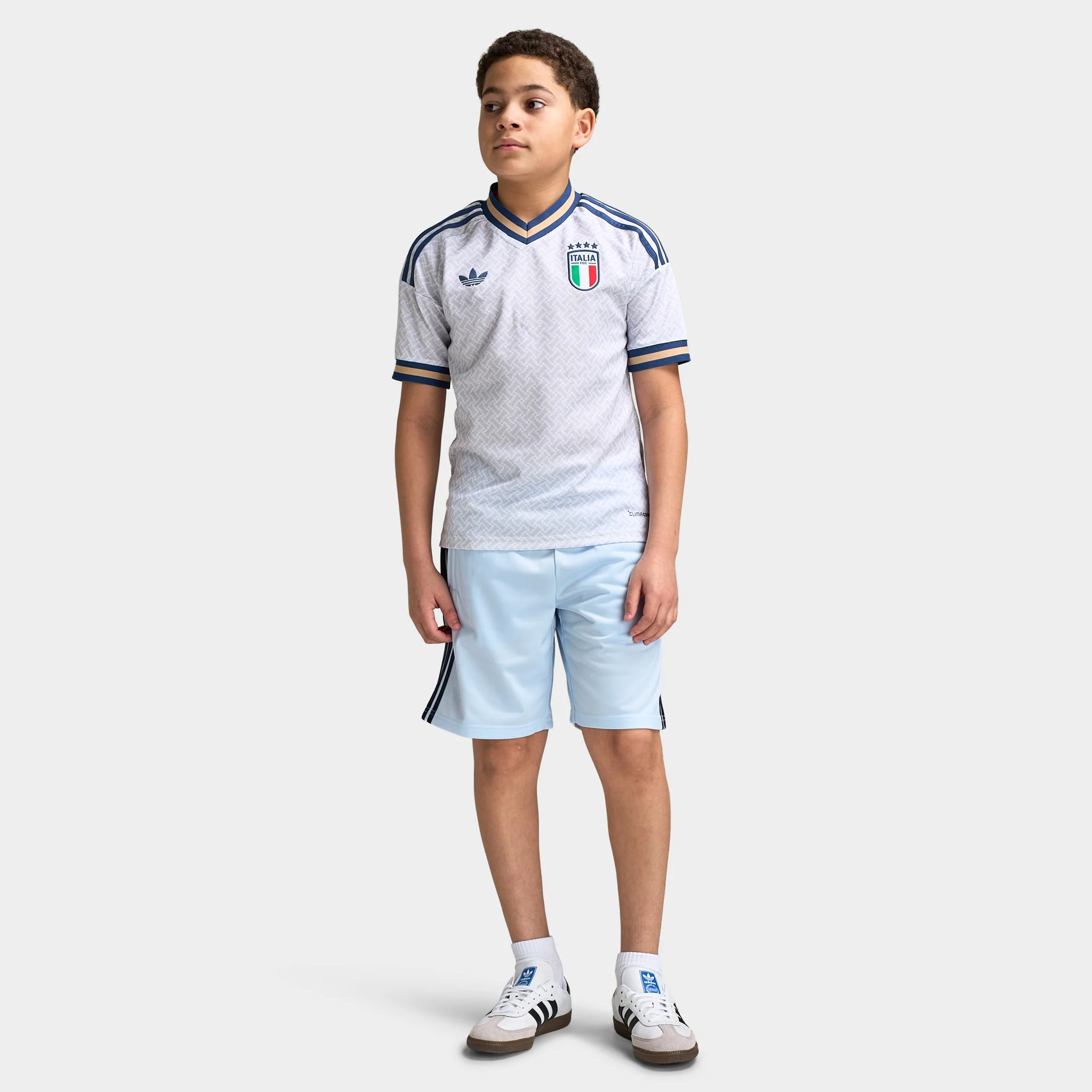 adidas Juniors' Italia Replica Away Jersey White / Blue - Image 5