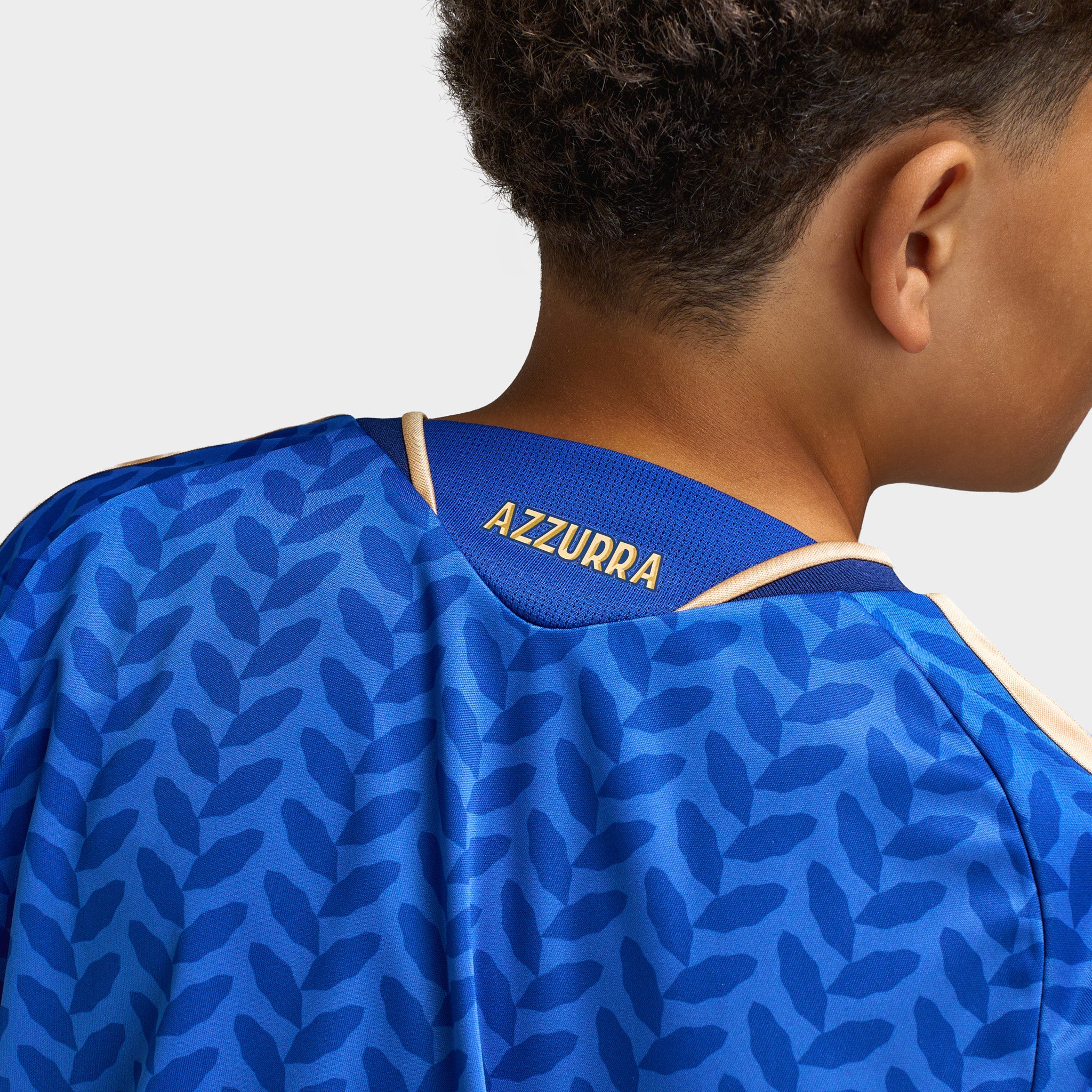 adidas Juniors' Italia Replica Home Jersey / Royal Blue - Image 4