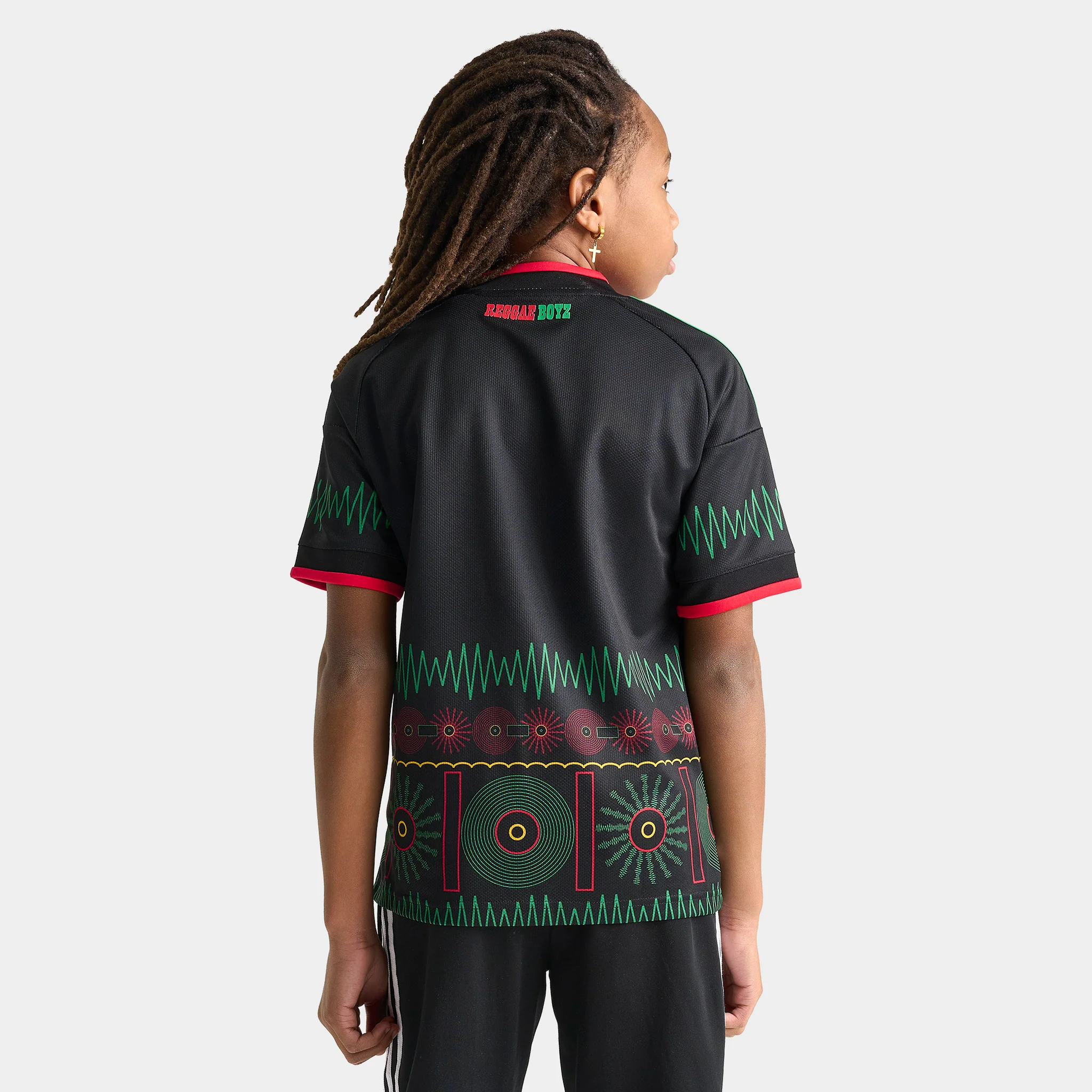 adidas Juniors' Jamaica Replica Away Jersey / Black - Image 2