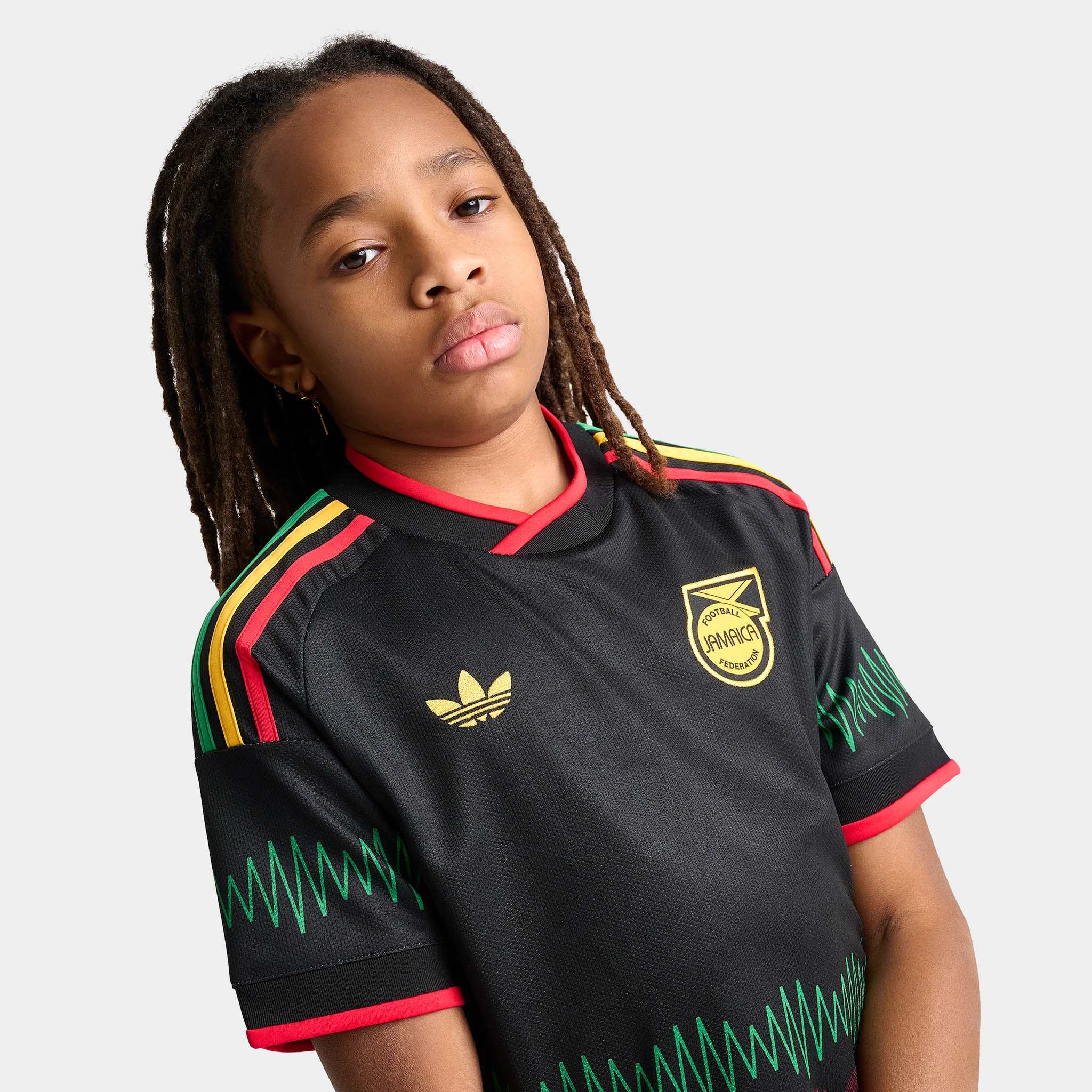 adidas Juniors' Jamaica Replica Away Jersey / Black - Image 4