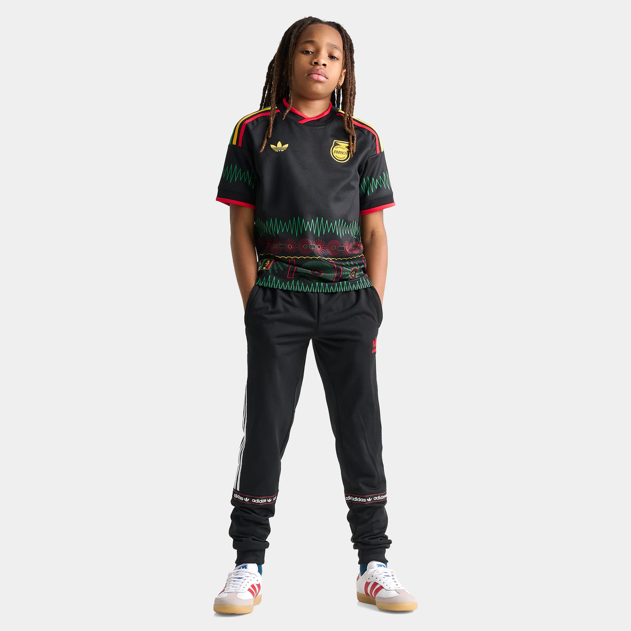 adidas Juniors' Jamaica Replica Away Jersey / Black - Image 6