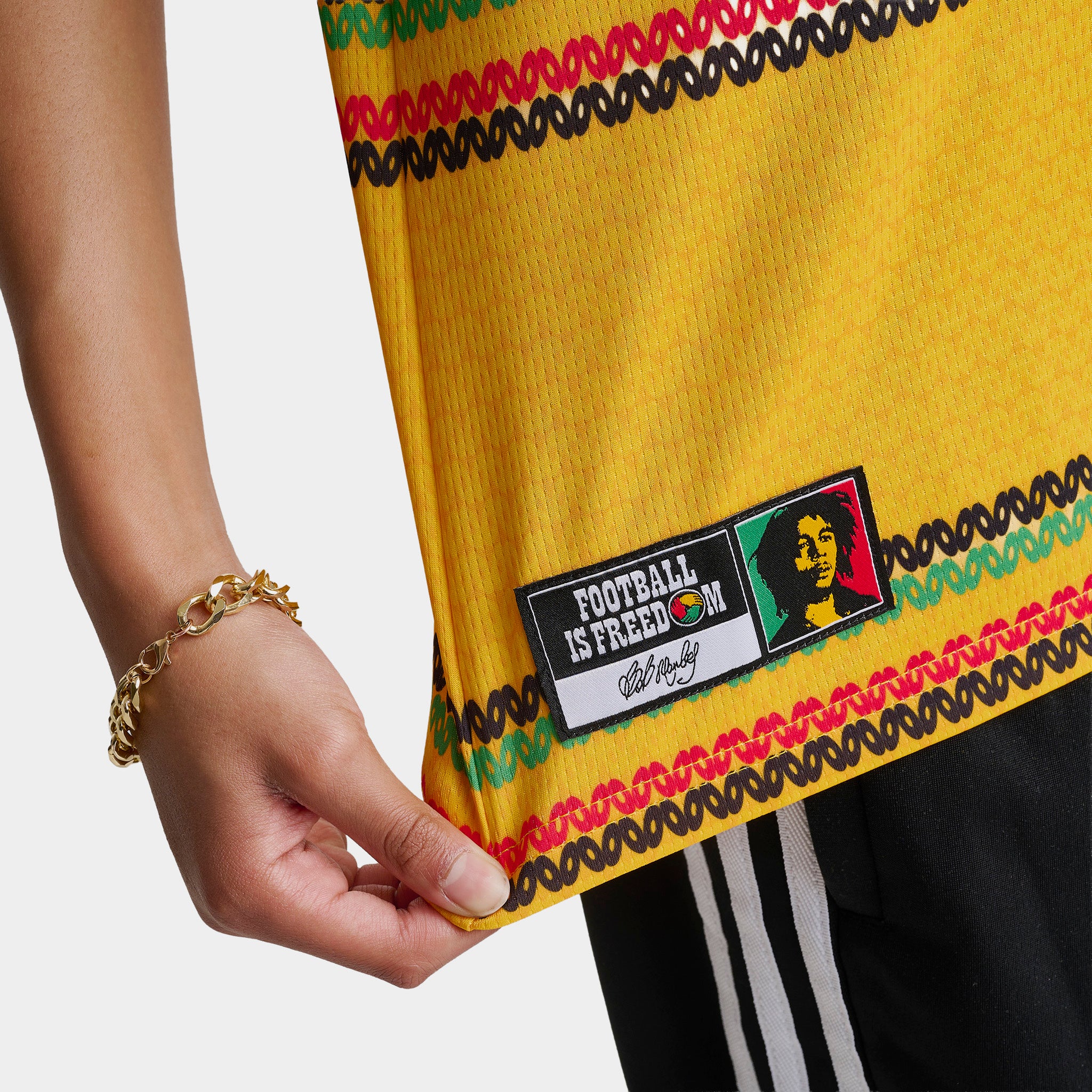 Adidas Juniors' Jamaica Replica Home Jersey / Yellow - Image 4