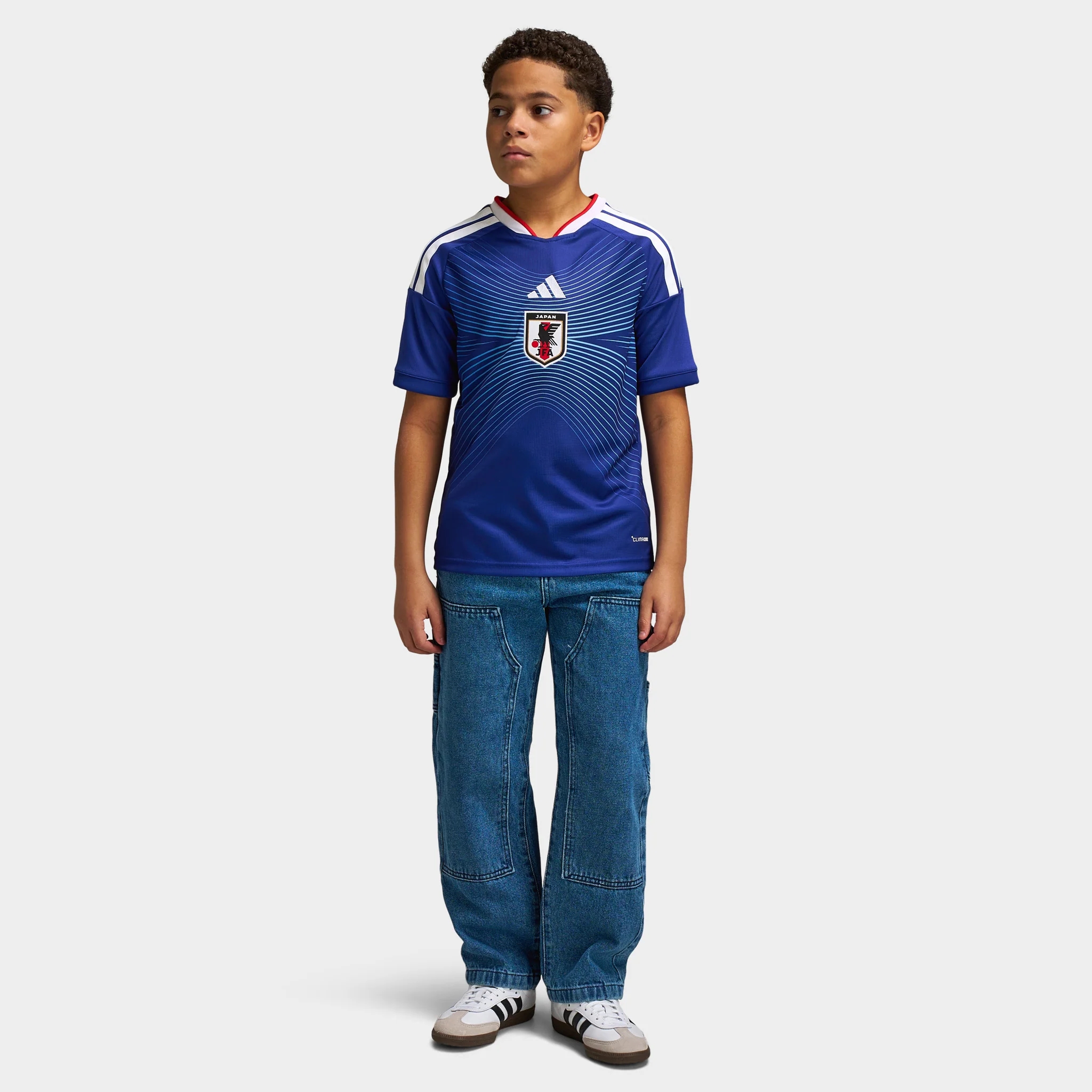 adidas Juniors' Japan Replica Home Jersey / Navy Blue - Image 6