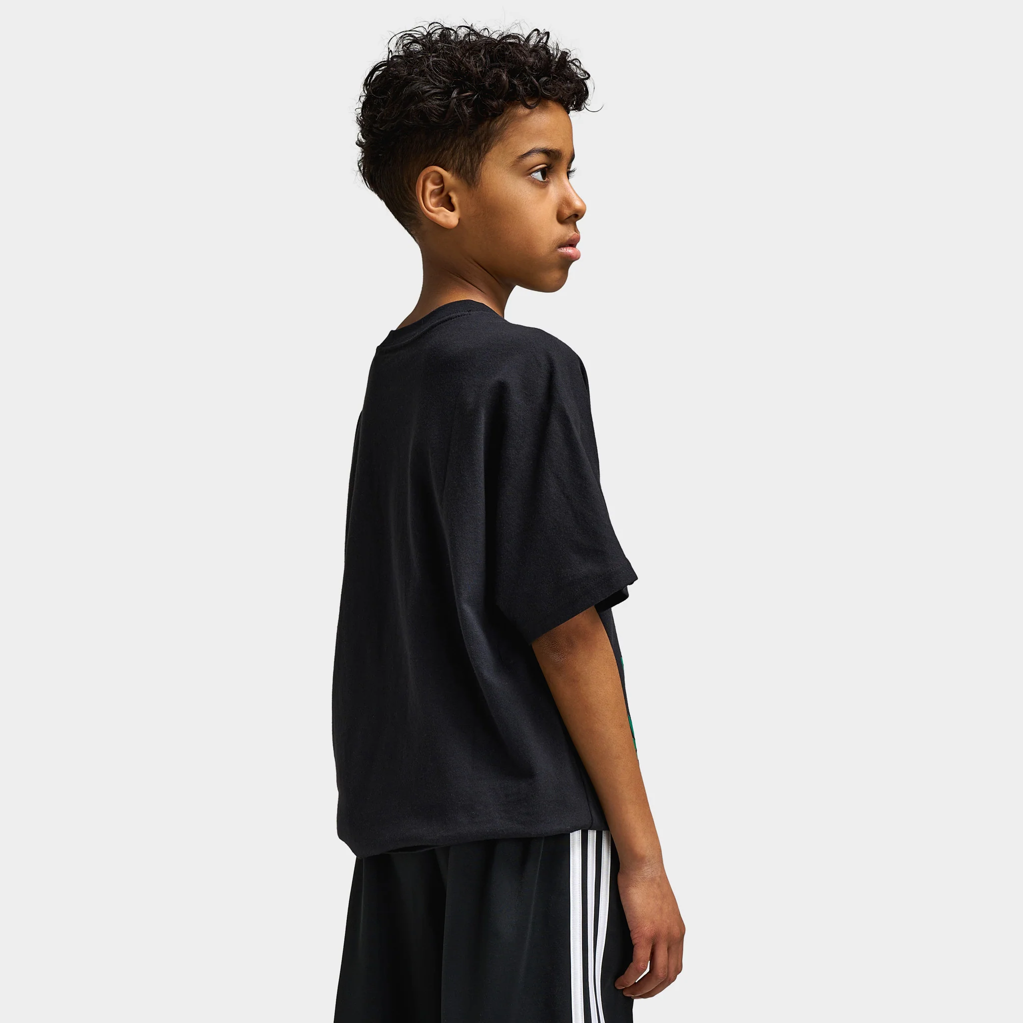 adidas Juniors' Loose Fit Logo Love Tee / Black - Image 2